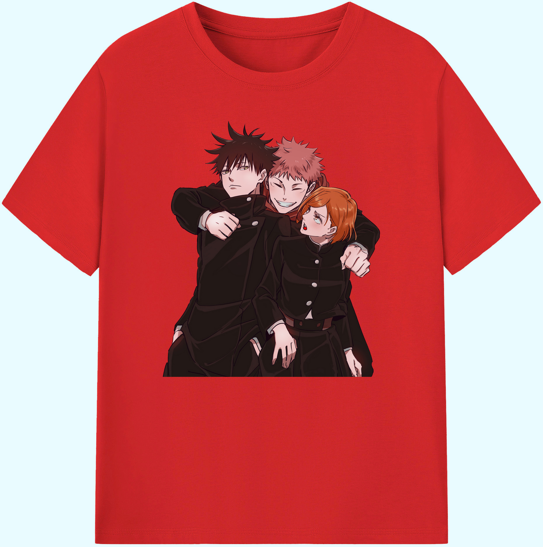 （画像用） 呪術廻戦 Jujutsu Kaisen 綿100％ メンズ半袖Tシャツ｜肌触りやわらか＆通気性