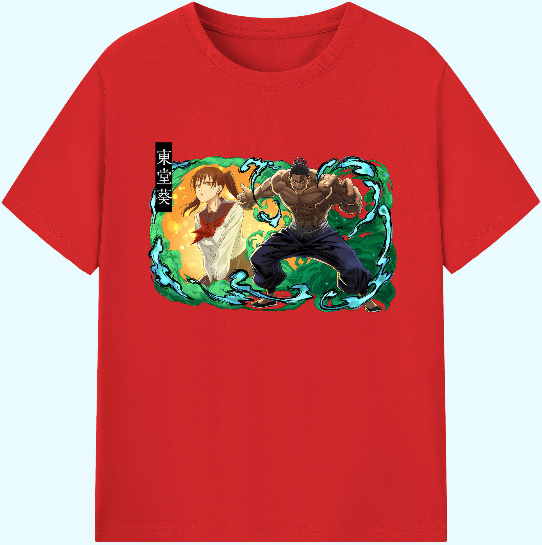 （画像用） 呪術廻戦 Jujutsu Kaisen 綿100％ メンズ半袖Tシャツ｜肌触りやわらか＆通気性