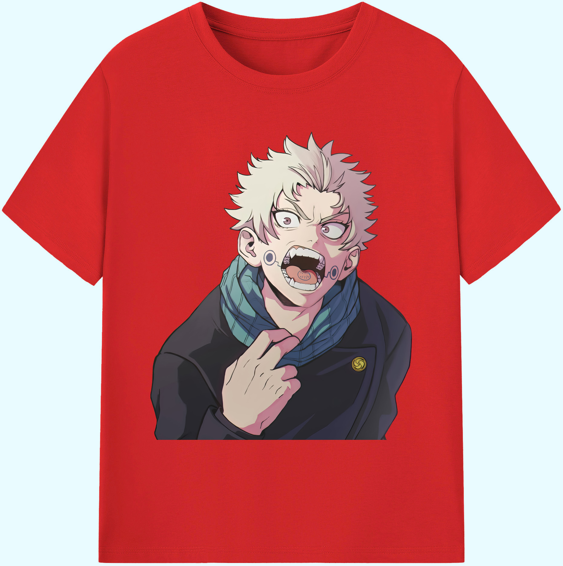 （画像用） 呪術廻戦 Jujutsu Kaisen 綿100％ メンズ半袖Tシャツ｜肌触りやわらか＆通気性
