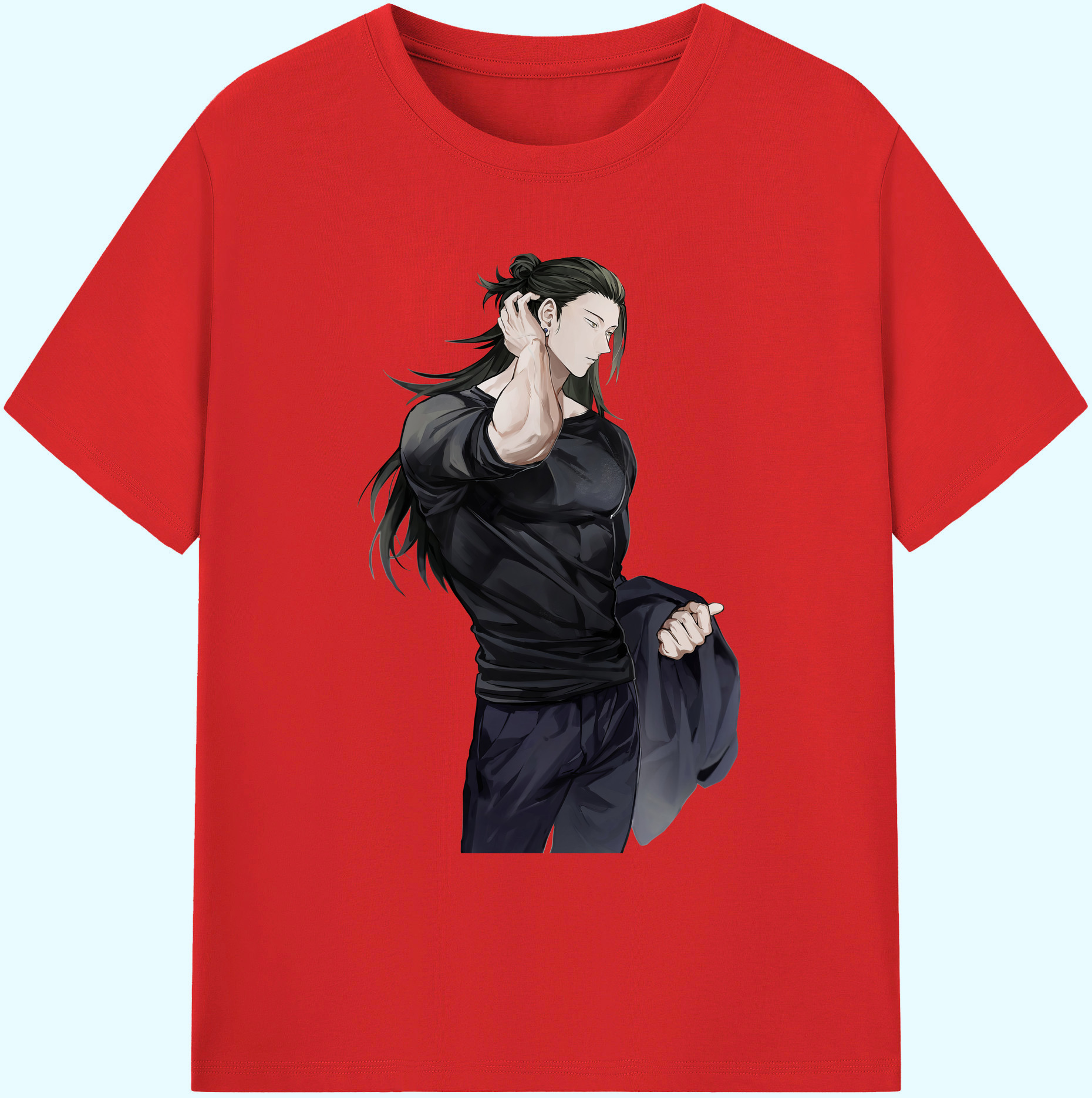 （画像用） 呪術廻戦 Jujutsu Kaisen 綿100％ メンズ半袖Tシャツ｜肌触りやわらか＆通気性