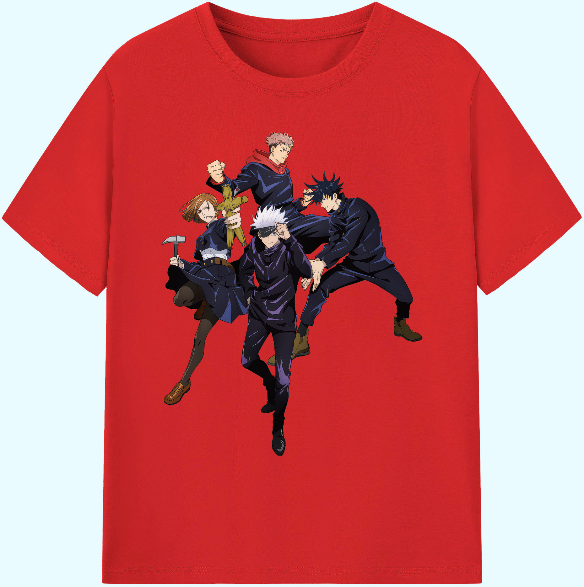 （画像用） 呪術廻戦 Jujutsu Kaisen 綿100％ メンズ半袖Tシャツ｜肌触りやわらか＆通気性