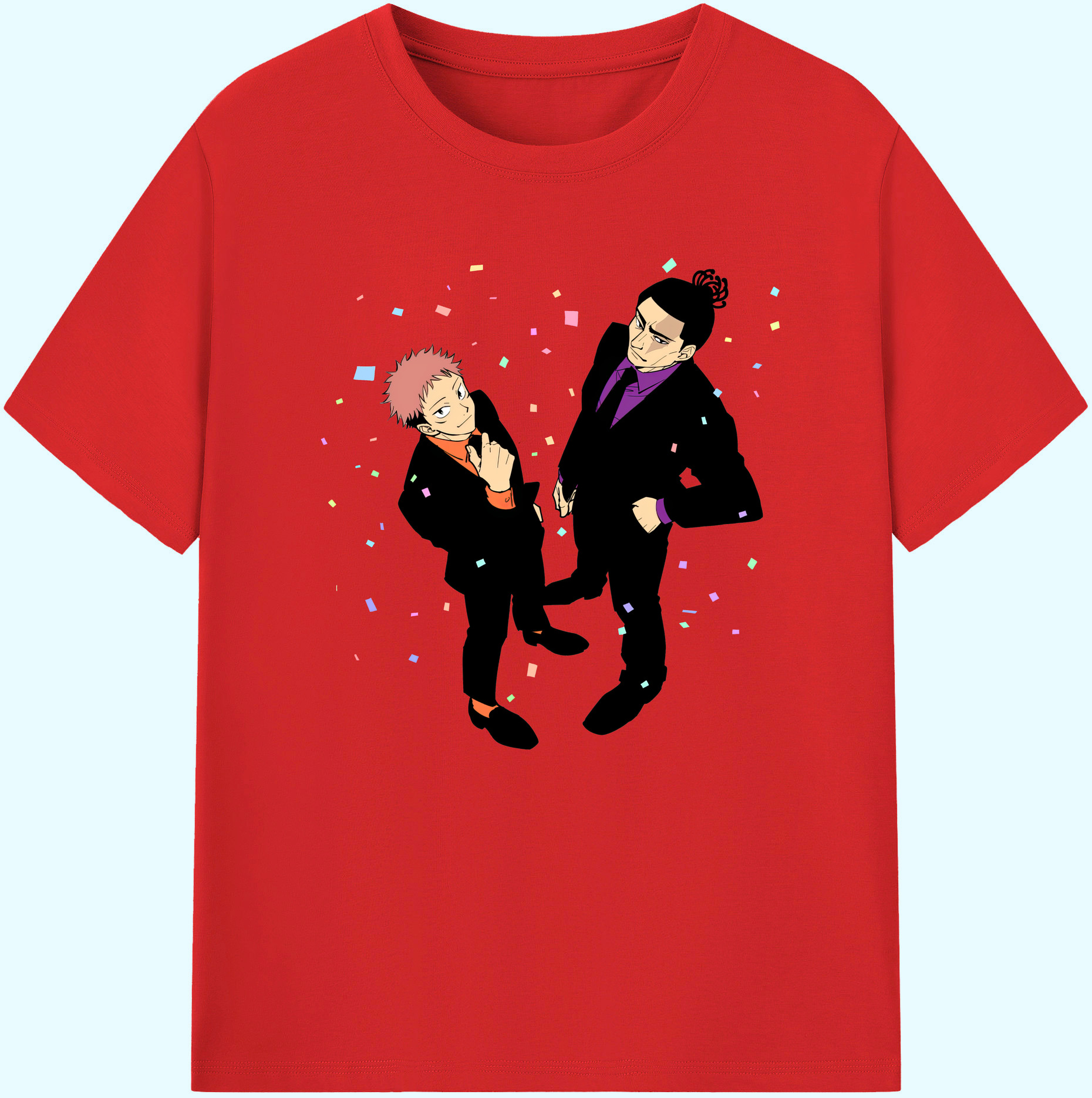 （画像用） 呪術廻戦 Jujutsu Kaisen 綿100％ メンズ半袖Tシャツ｜肌触りやわらか＆通気性