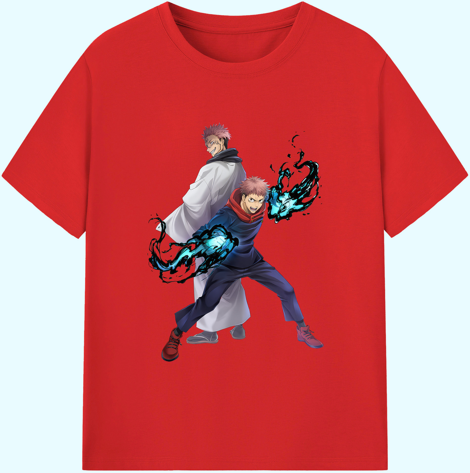 （画像用） 呪術廻戦 Jujutsu Kaisen 綿100％ メンズ半袖Tシャツ｜肌触りやわらか＆通気性