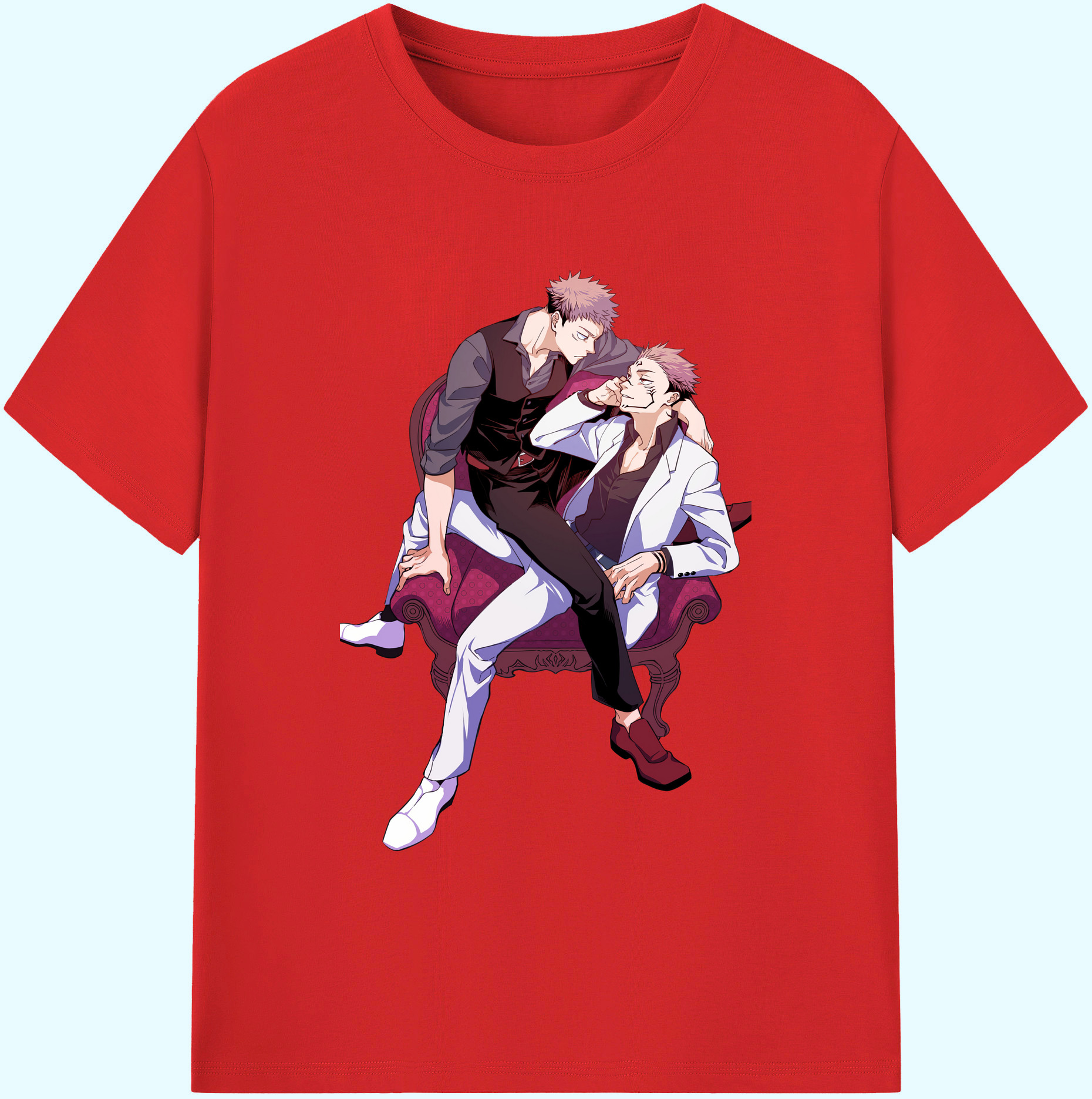 （画像用） 呪術廻戦 Jujutsu Kaisen 綿100％ メンズ半袖Tシャツ｜肌触りやわらか＆通気性