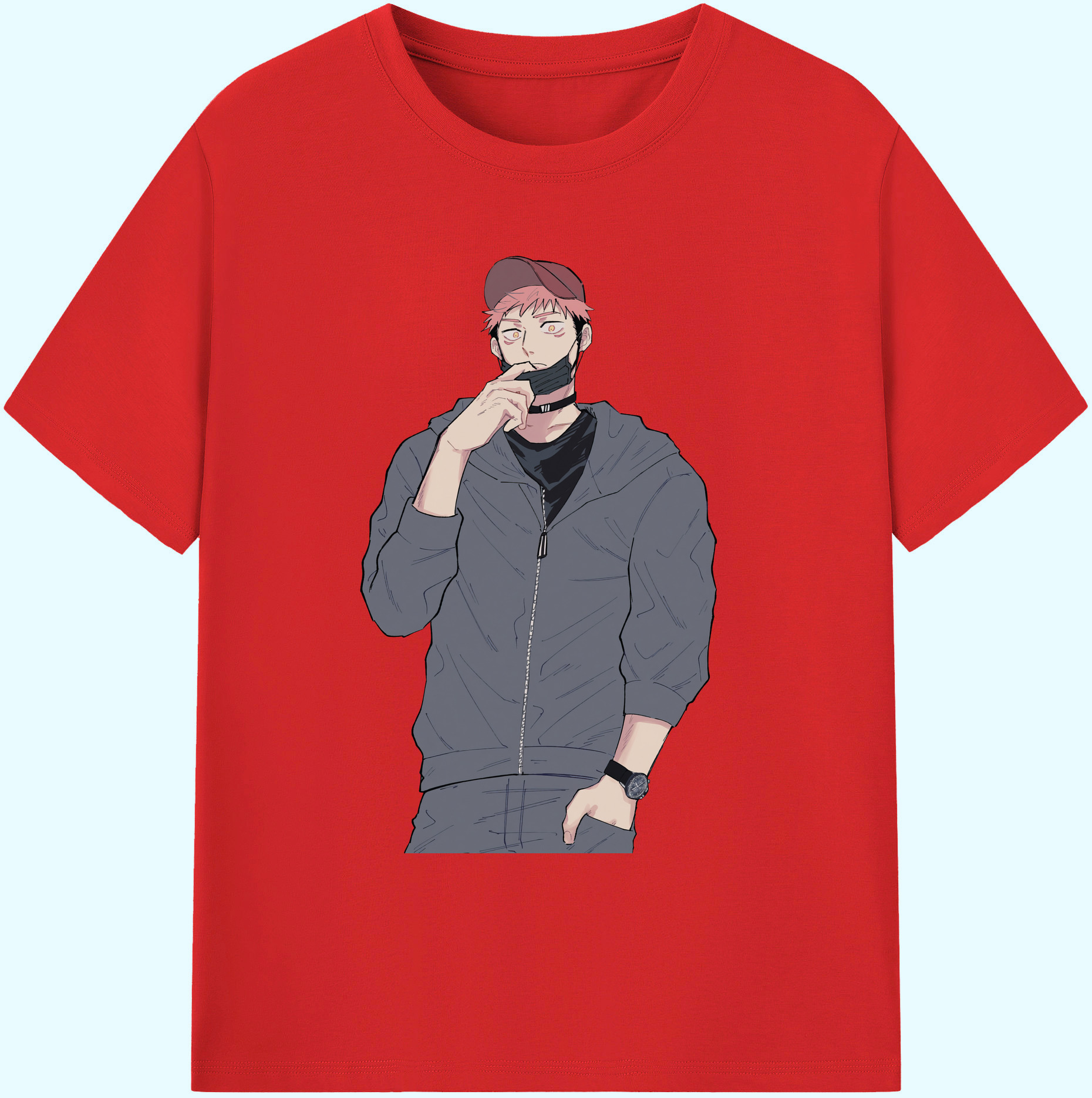 （画像用） 呪術廻戦 Jujutsu Kaisen 綿100％ メンズ半袖Tシャツ｜肌触りやわらか＆通気性