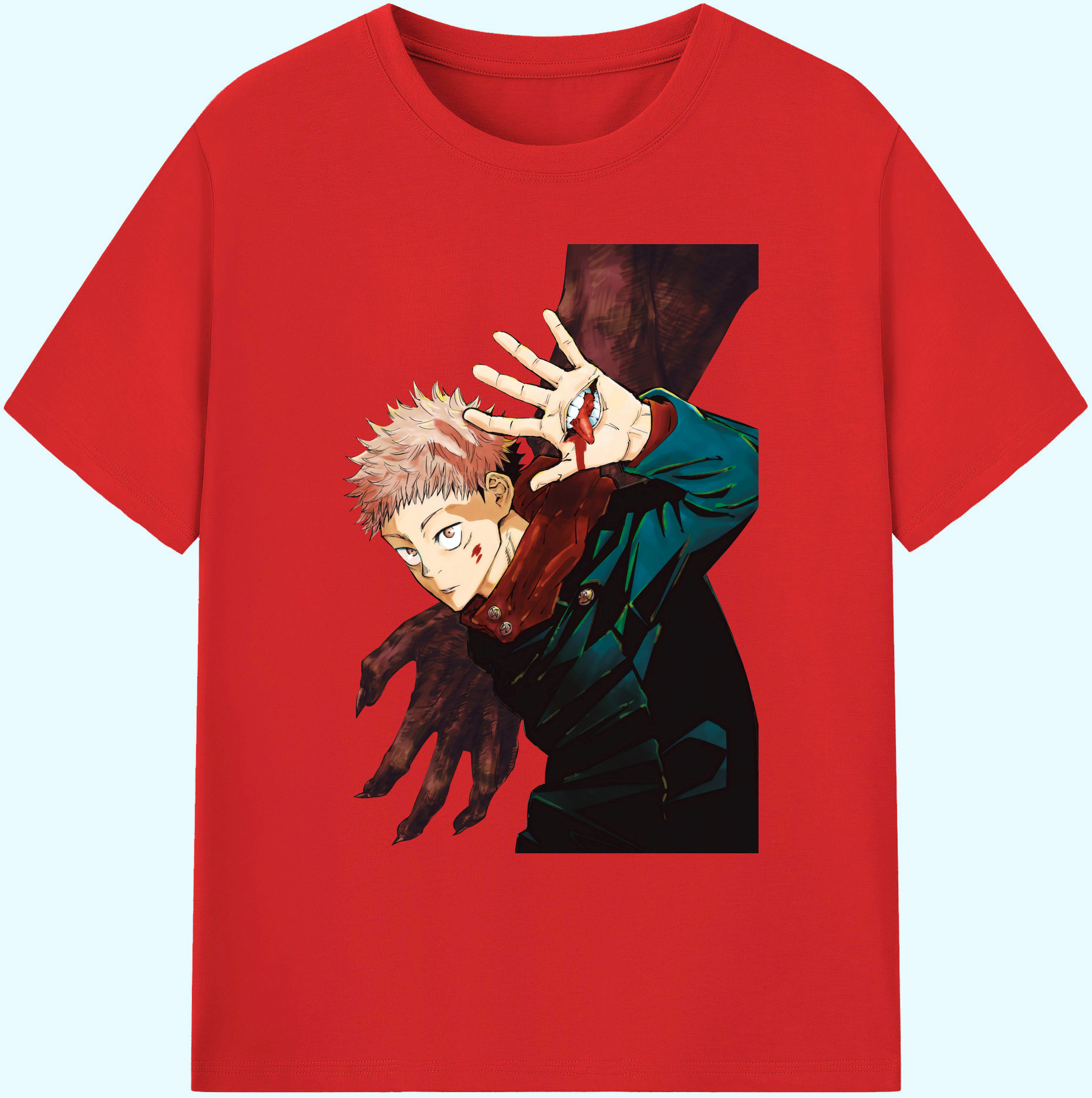 （画像用） 呪術廻戦 Jujutsu Kaisen 綿100％ メンズ半袖Tシャツ｜肌触りやわらか＆通気性