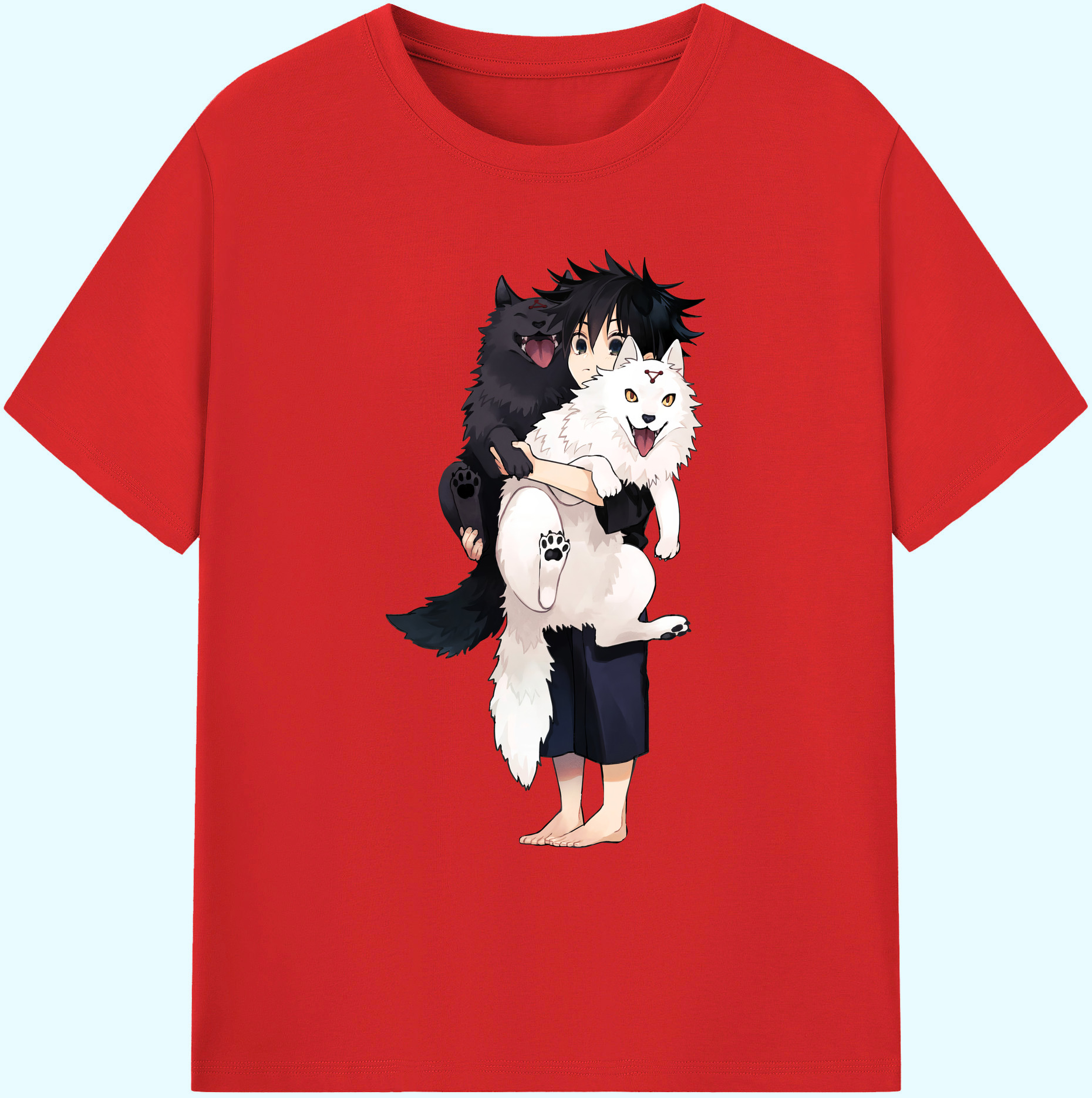 （画像用） 呪術廻戦 Jujutsu Kaisen 綿100％ メンズ半袖Tシャツ｜肌触りやわらか＆通気性