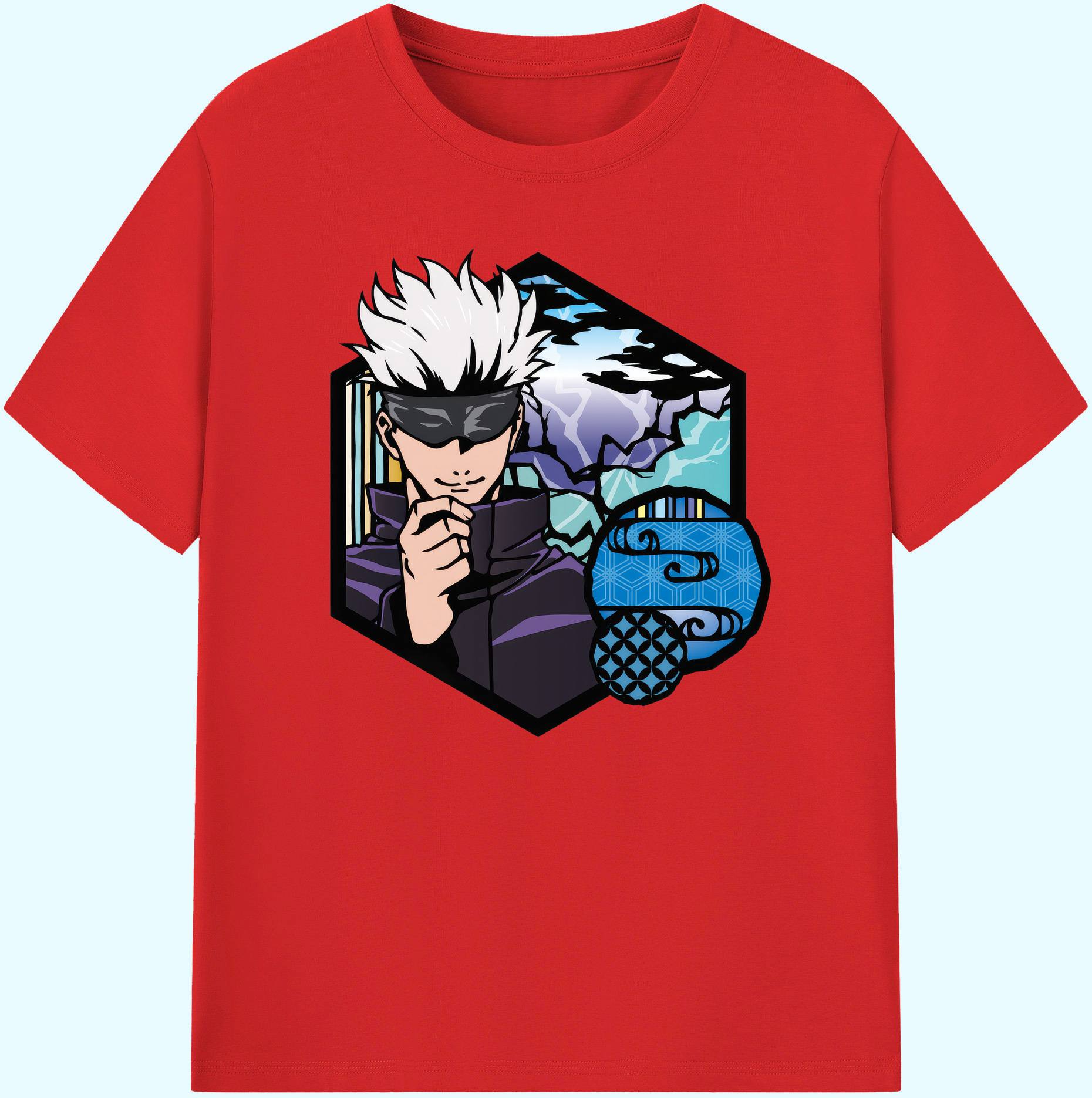 （画像用） 呪術廻戦 Jujutsu Kaisen 綿100％ メンズ半袖Tシャツ｜肌触りやわらか＆通気性