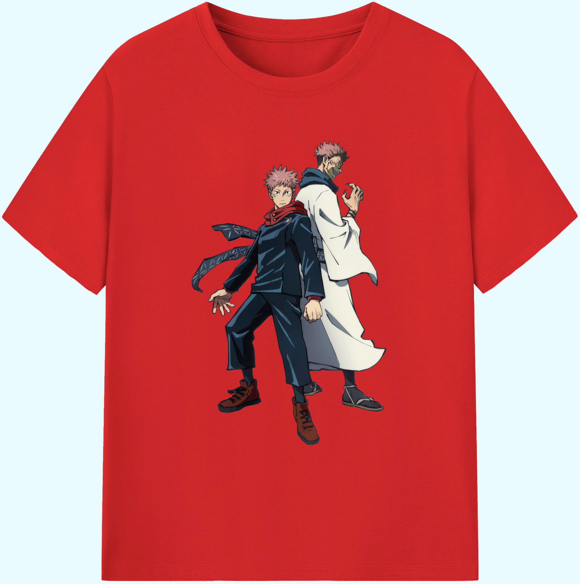 （画像用） 呪術廻戦 Jujutsu Kaisen 綿100％ メンズ半袖Tシャツ｜肌触りやわらか＆通気性