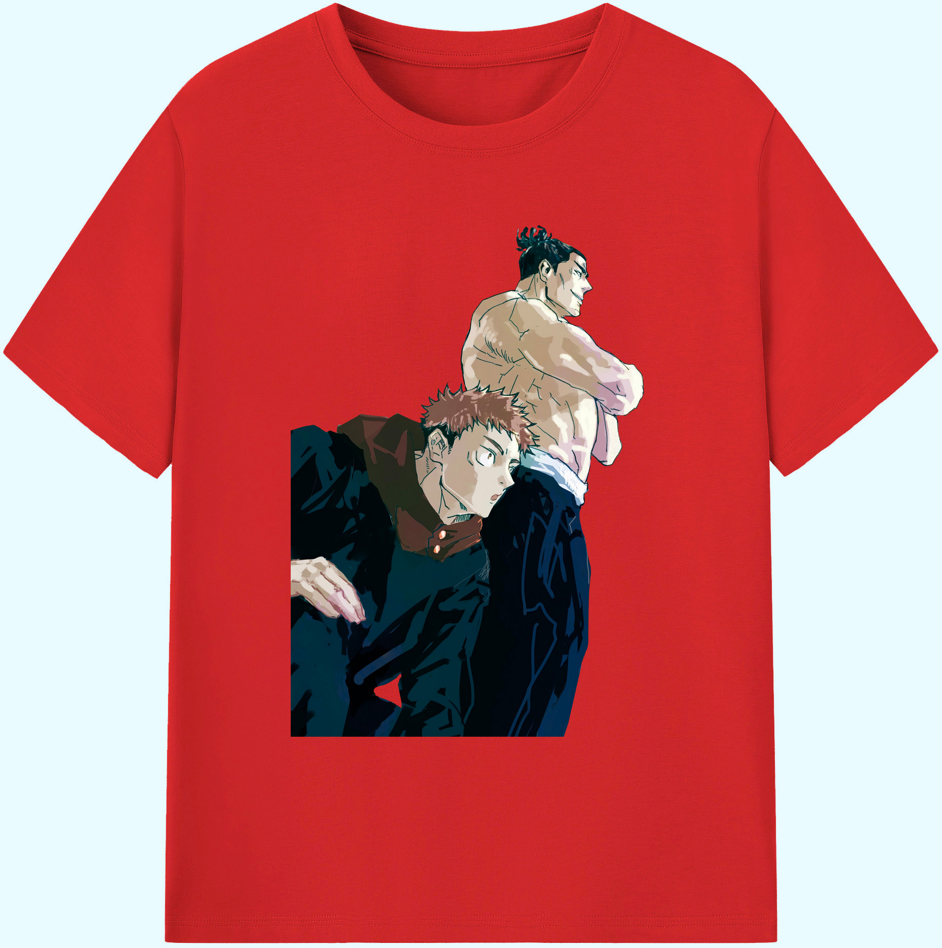 （画像用） 呪術廻戦 Jujutsu Kaisen 綿100％ メンズ半袖Tシャツ｜肌触りやわらか＆通気性