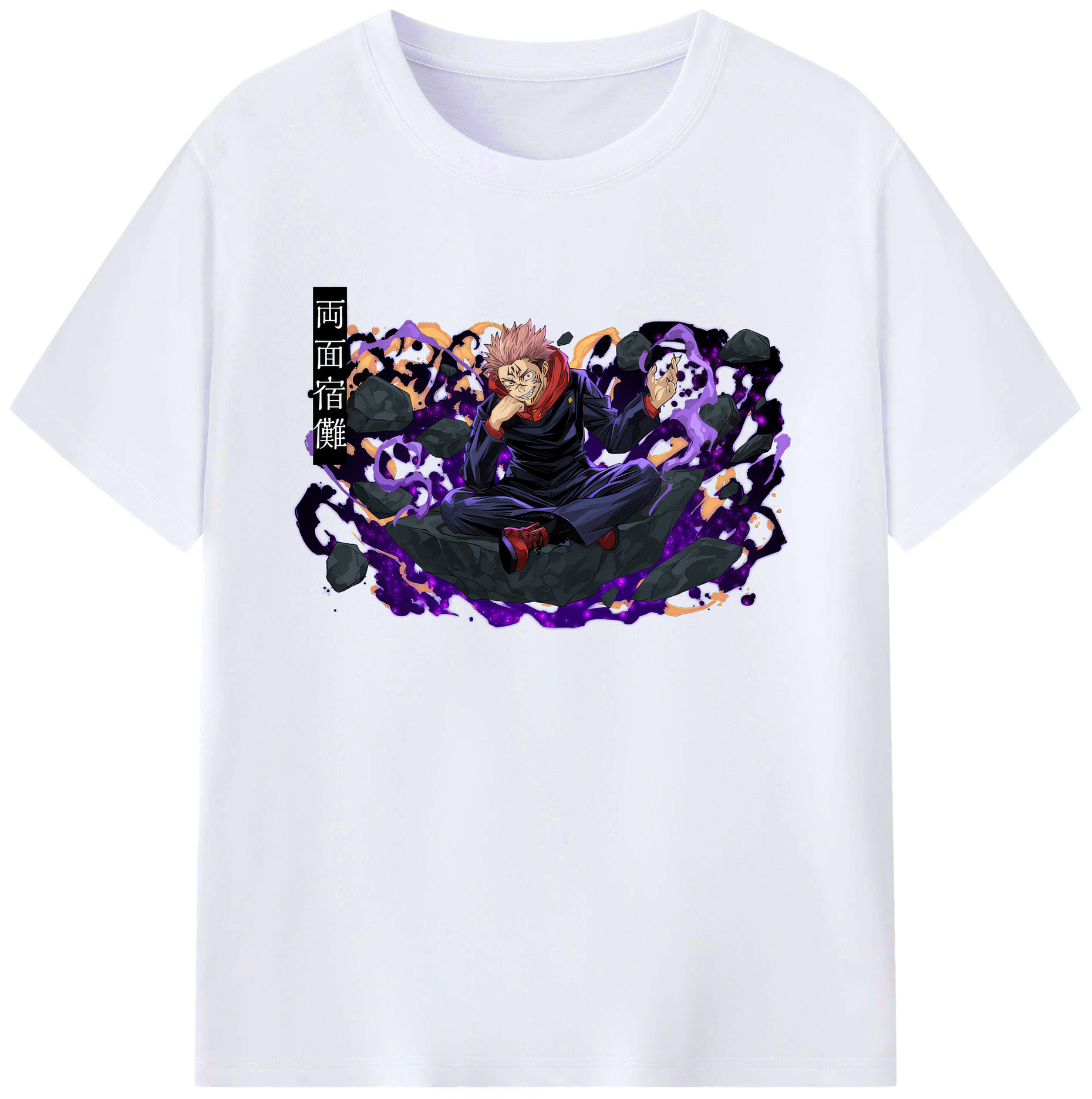 （画像用） 呪術廻戦 Jujutsu Kaisen 綿100％ メンズ半袖Tシャツ｜肌触りやわらか＆通気性