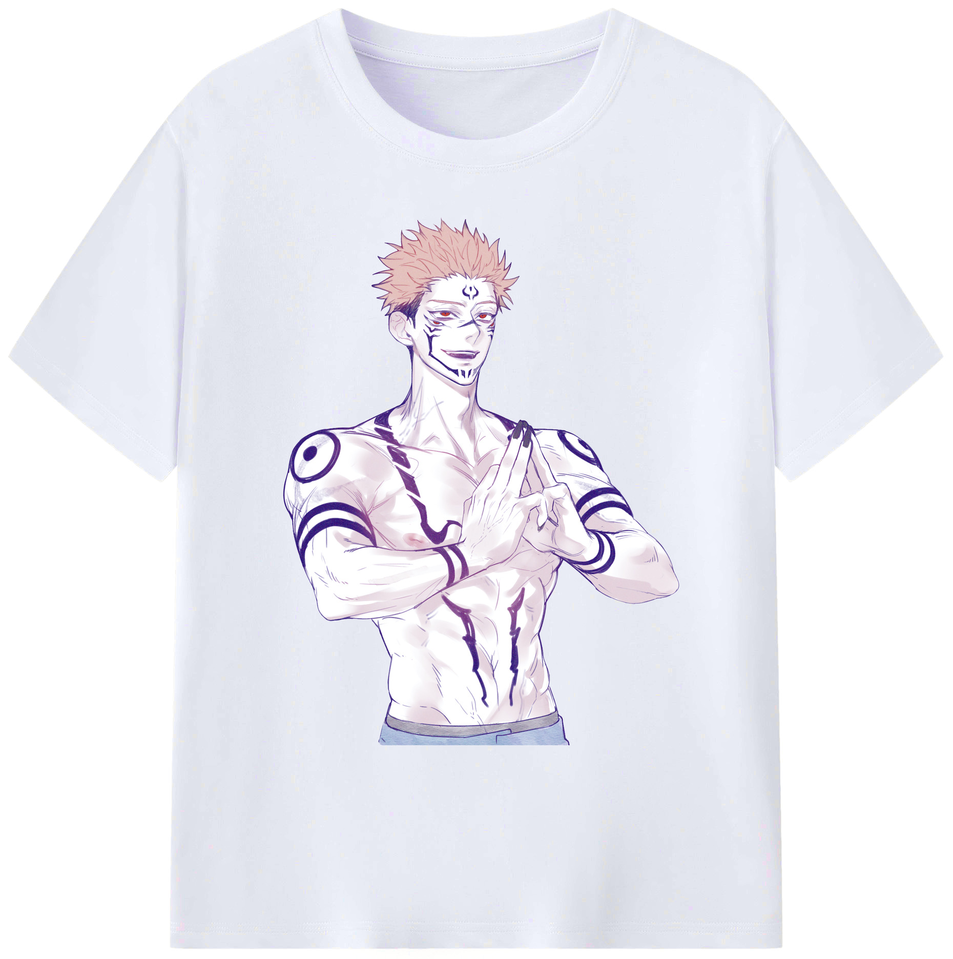 （画像用） 呪術廻戦 Jujutsu Kaisen 綿100％ メンズ半袖Tシャツ｜肌触りやわらか＆通気性
