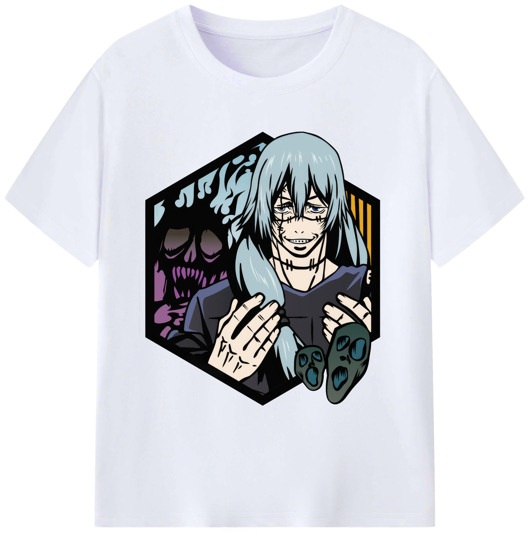 （画像用） 呪術廻戦 Jujutsu Kaisen 綿100％ メンズ半袖Tシャツ｜肌触りやわらか＆通気性