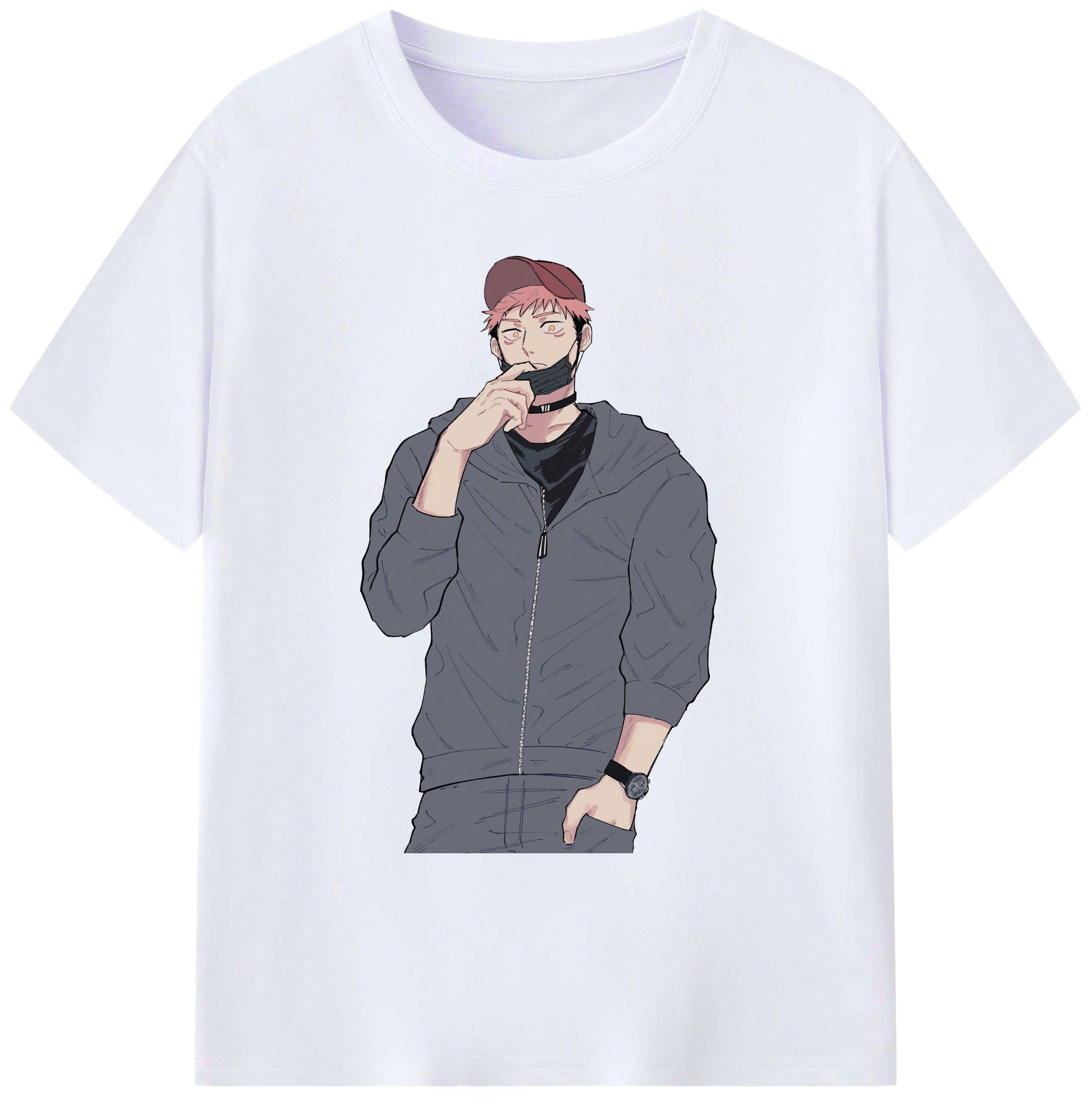 （画像用） 呪術廻戦 Jujutsu Kaisen 綿100％ メンズ半袖Tシャツ｜肌触りやわらか＆通気性
