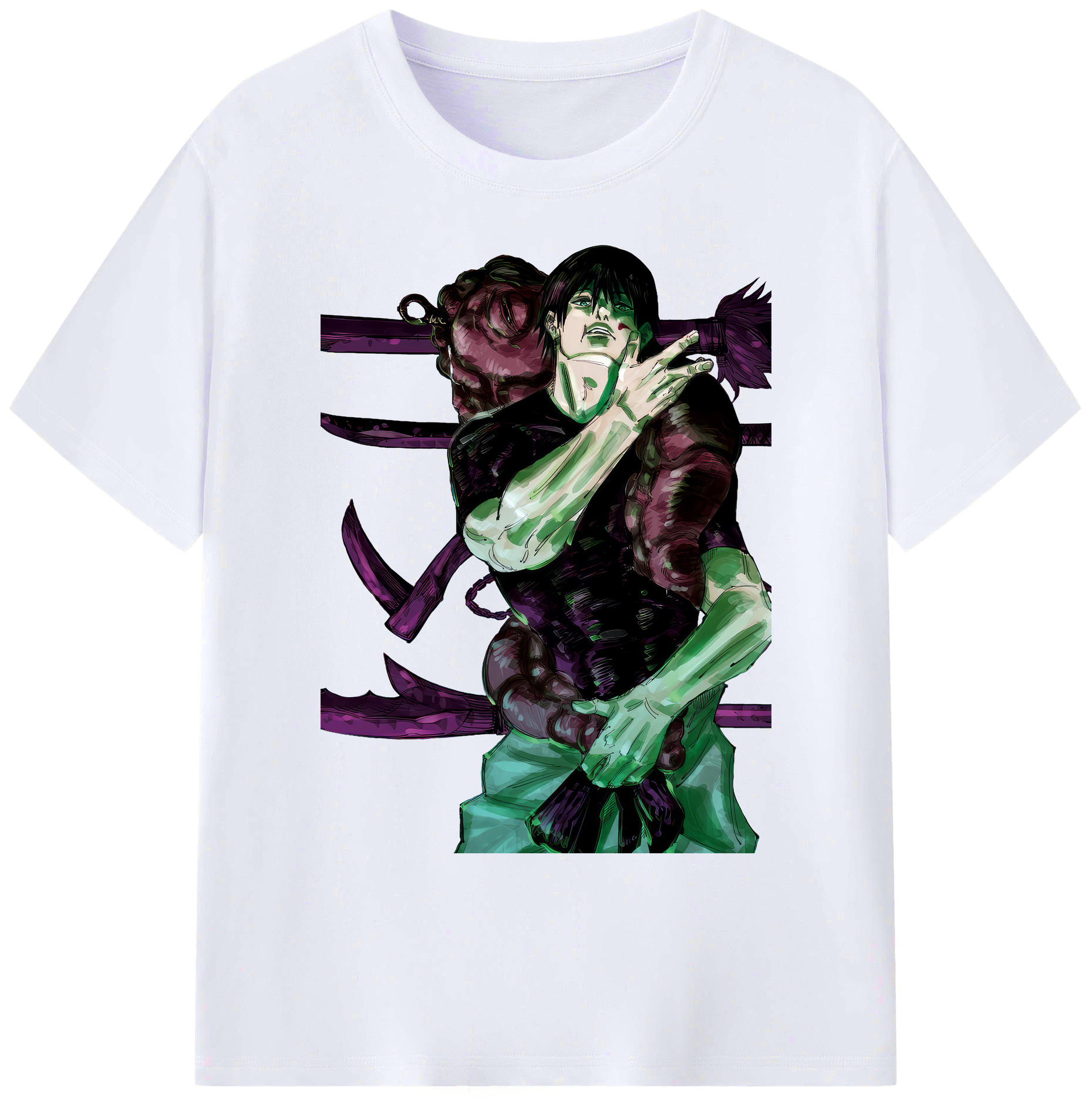 （画像用） 呪術廻戦 Jujutsu Kaisen 綿100％ メンズ半袖Tシャツ｜肌触りやわらか＆通気性