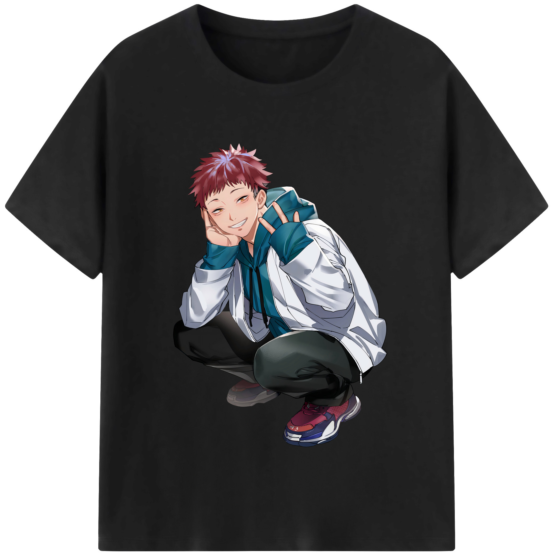 （画像用） 呪術廻戦 Jujutsu Kaisen レディースカジュアルプリントTシャツ（綿100％）