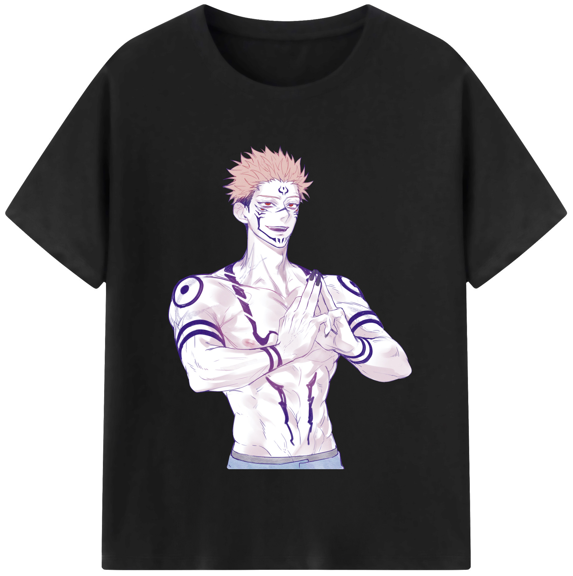 （画像用） 呪術廻戦 Jujutsu Kaisen レディースカジュアルプリントTシャツ（綿100％）