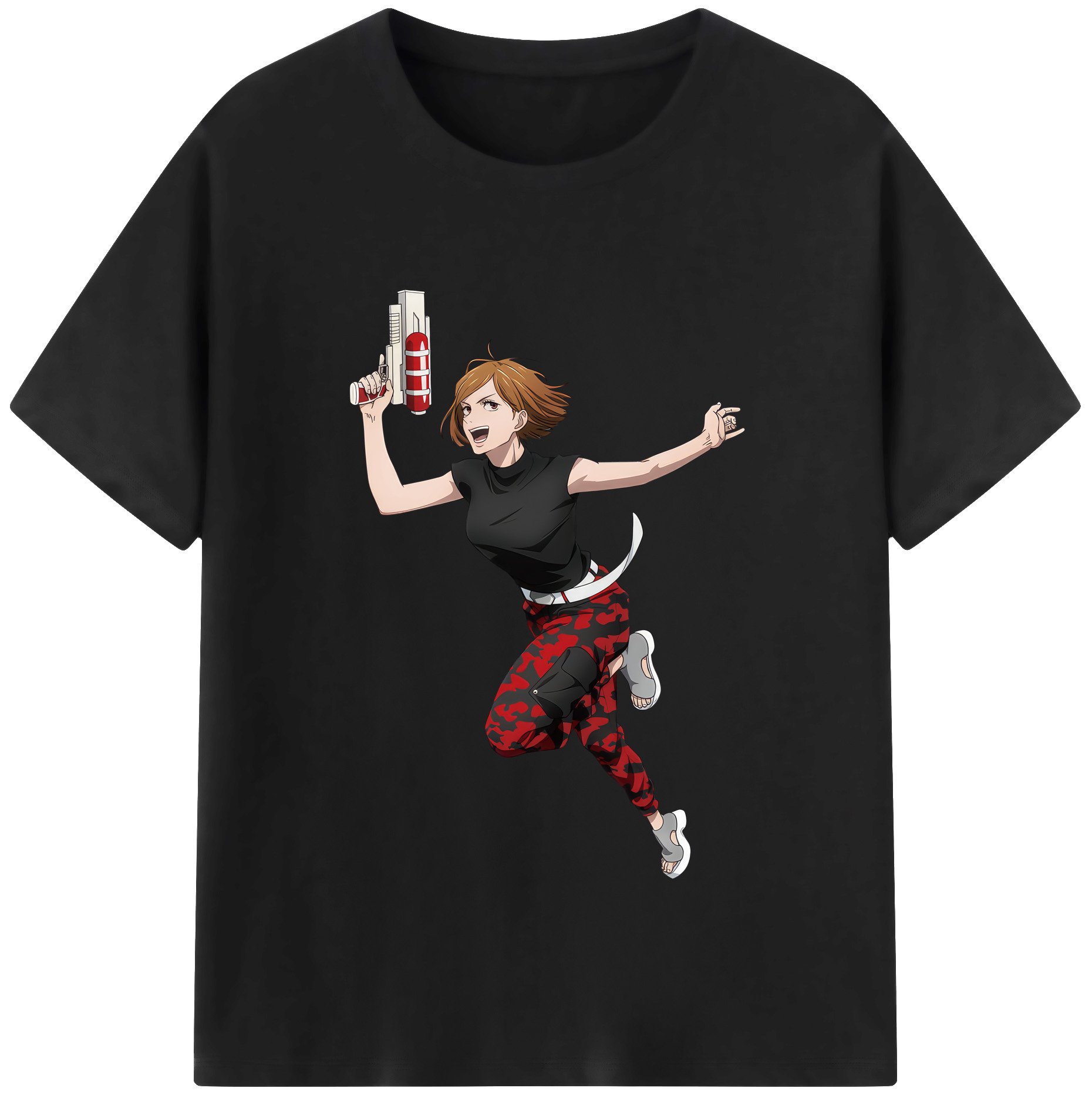 （画像用） 呪術廻戦 Jujutsu Kaisen レディースカジュアルプリントTシャツ（綿100％）