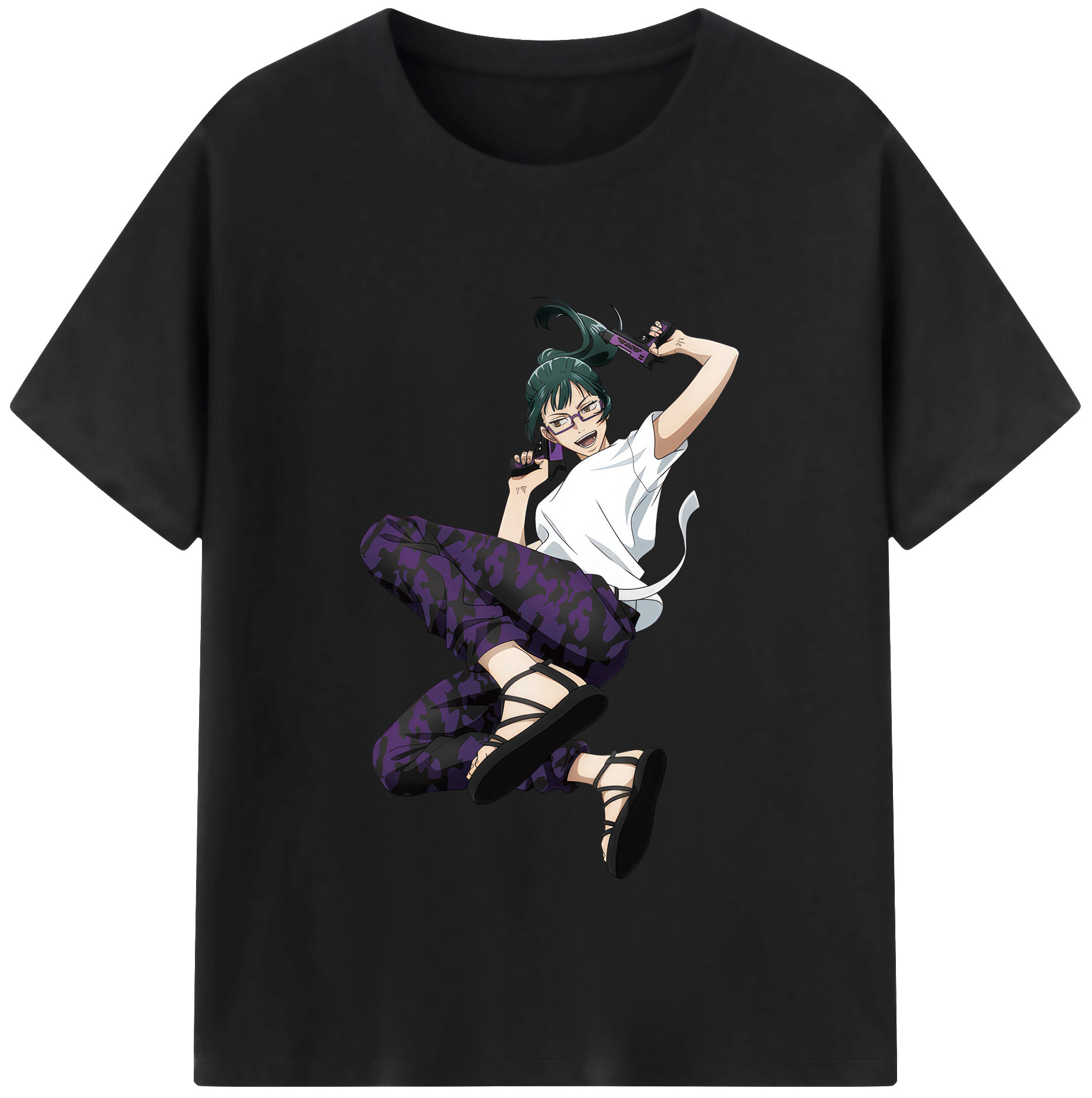 （画像用） 呪術廻戦 Jujutsu Kaisen レディースカジュアルプリントTシャツ（綿100％）