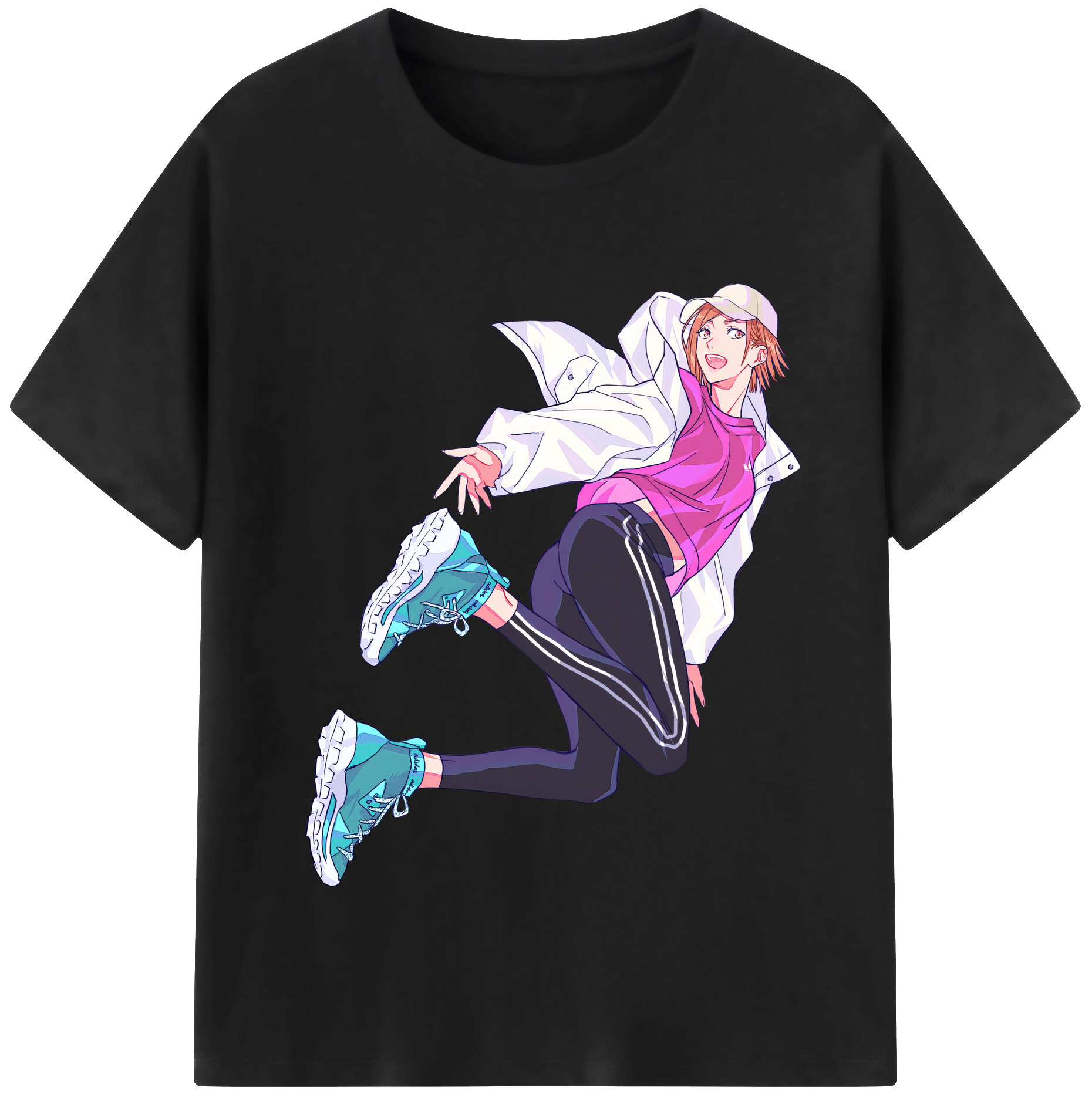 （画像用） 呪術廻戦 Jujutsu Kaisen レディースカジュアルプリントTシャツ（綿100％）