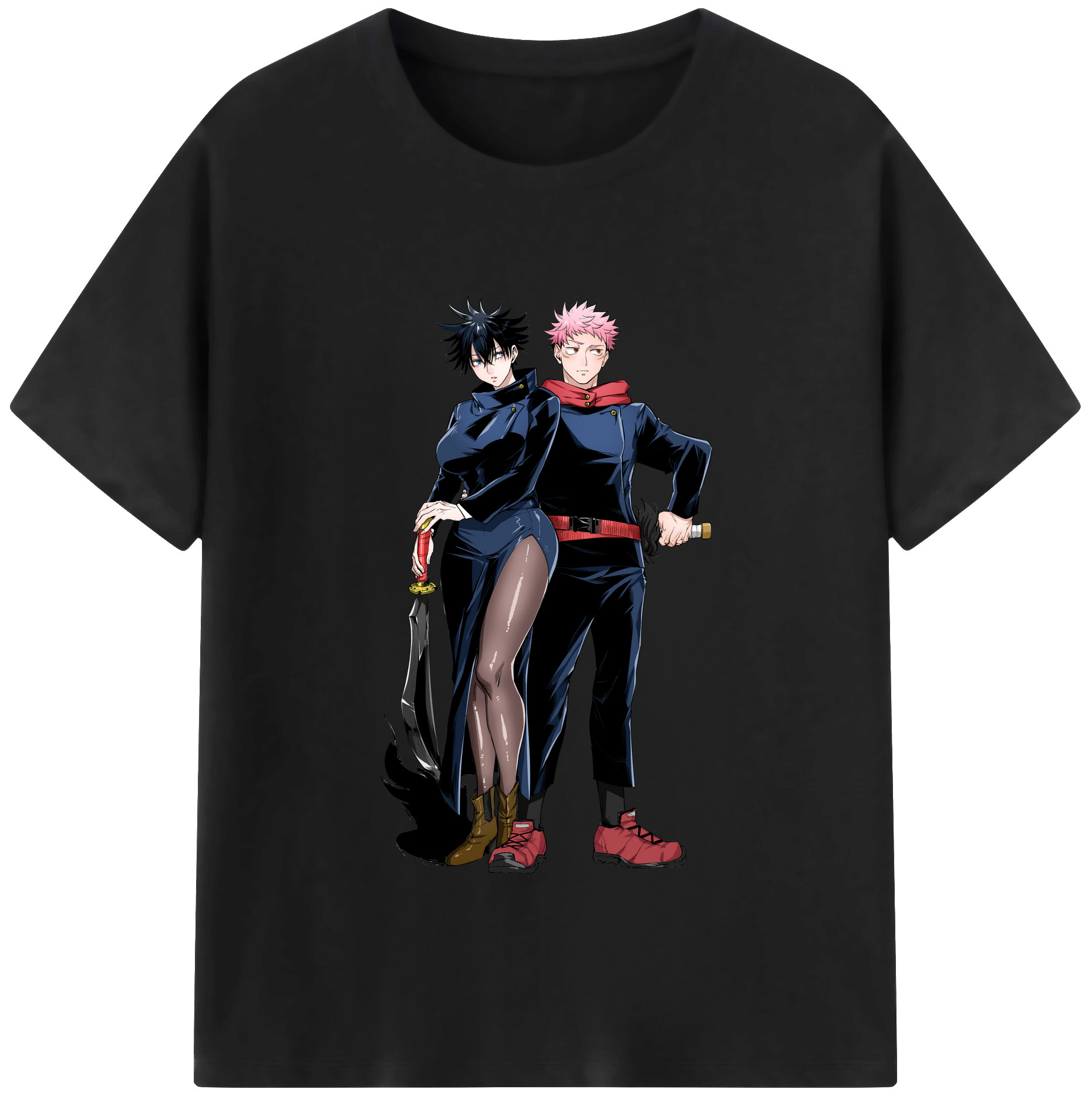 （画像用） 呪術廻戦 Jujutsu Kaisen レディースカジュアルプリントTシャツ（綿100％）