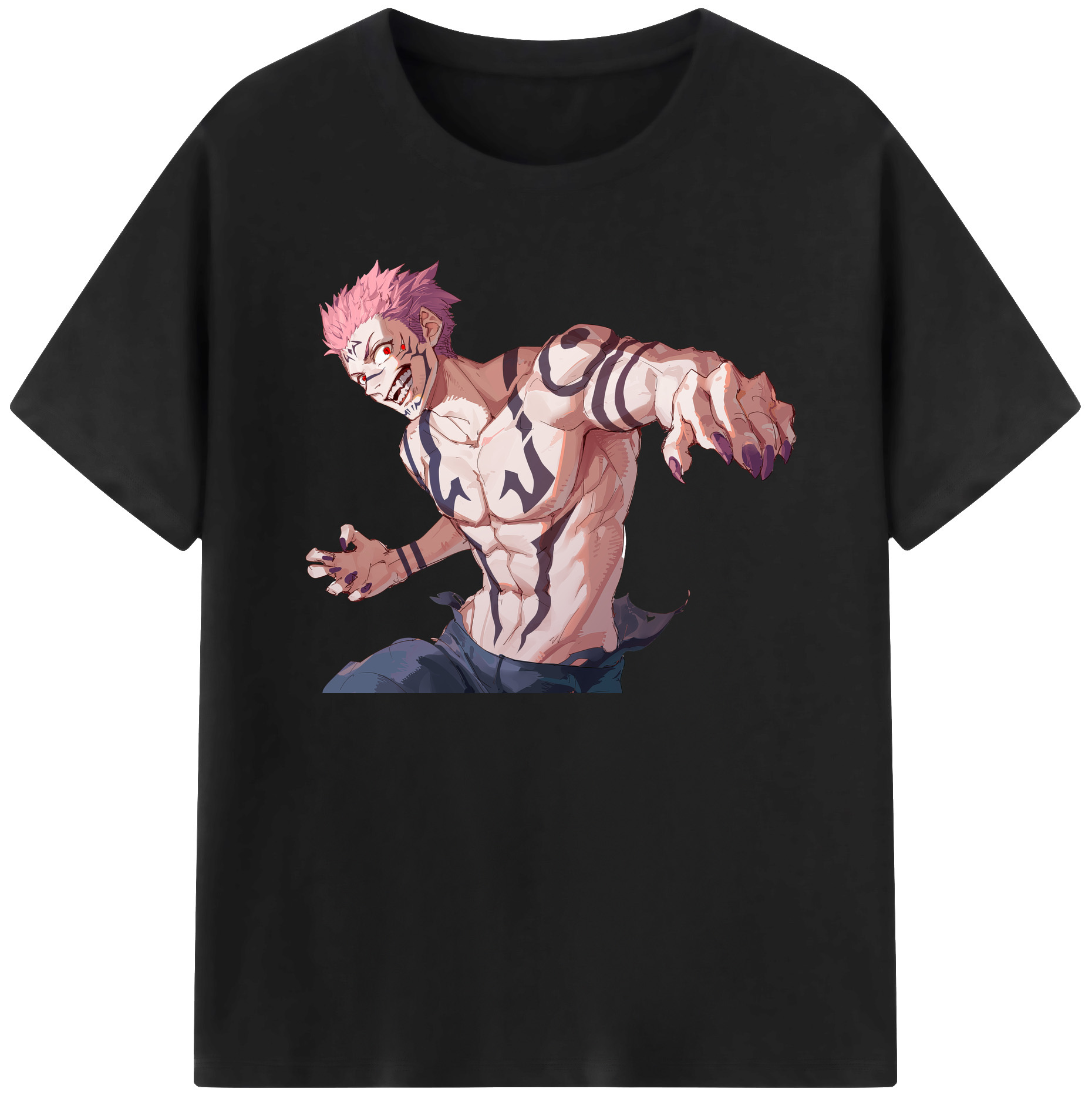 （画像用） 呪術廻戦 Jujutsu Kaisen レディースカジュアルプリントTシャツ（綿100％）