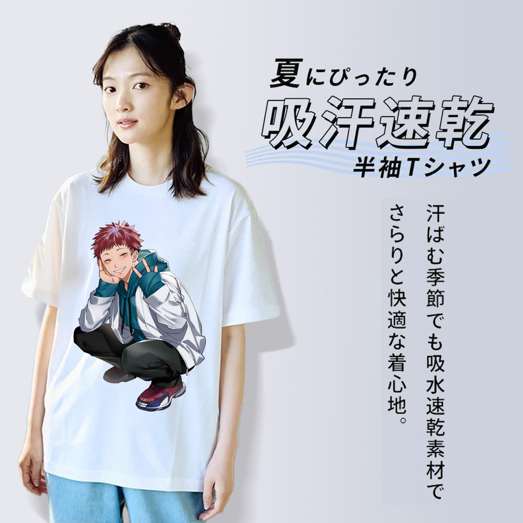 呪術廻戦 Jujutsu Kaisen レディースカジュアルプリントTシャツ（綿100％）