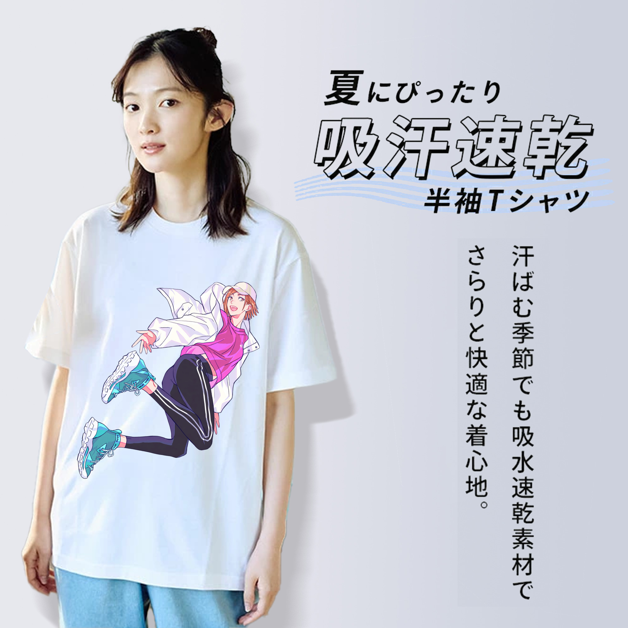 呪術廻戦 Jujutsu Kaisen レディースカジュアルプリントTシャツ（綿100％）