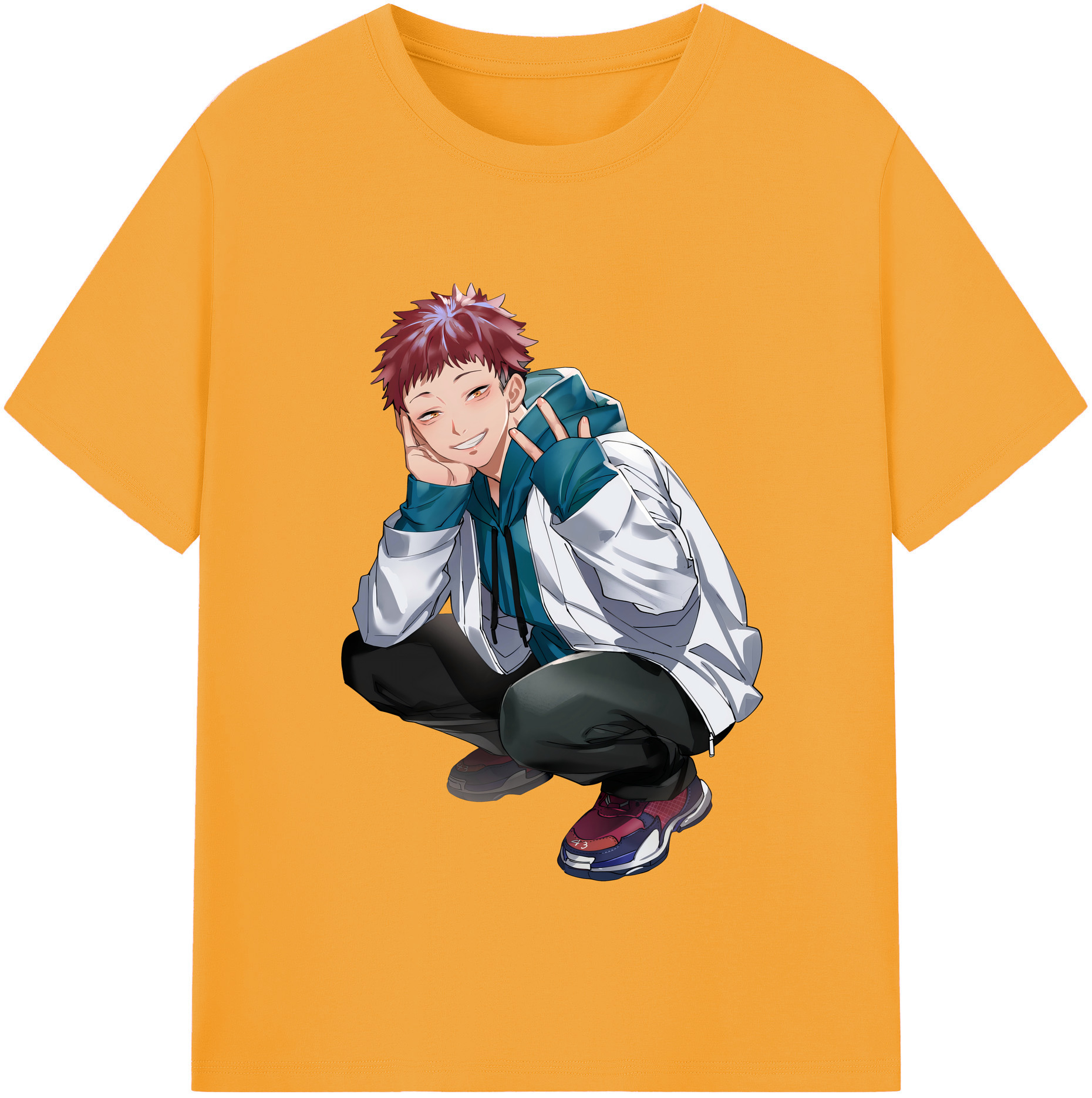 （画像用） 呪術廻戦 Jujutsu Kaisen レディースカジュアルプリントTシャツ（綿100％）