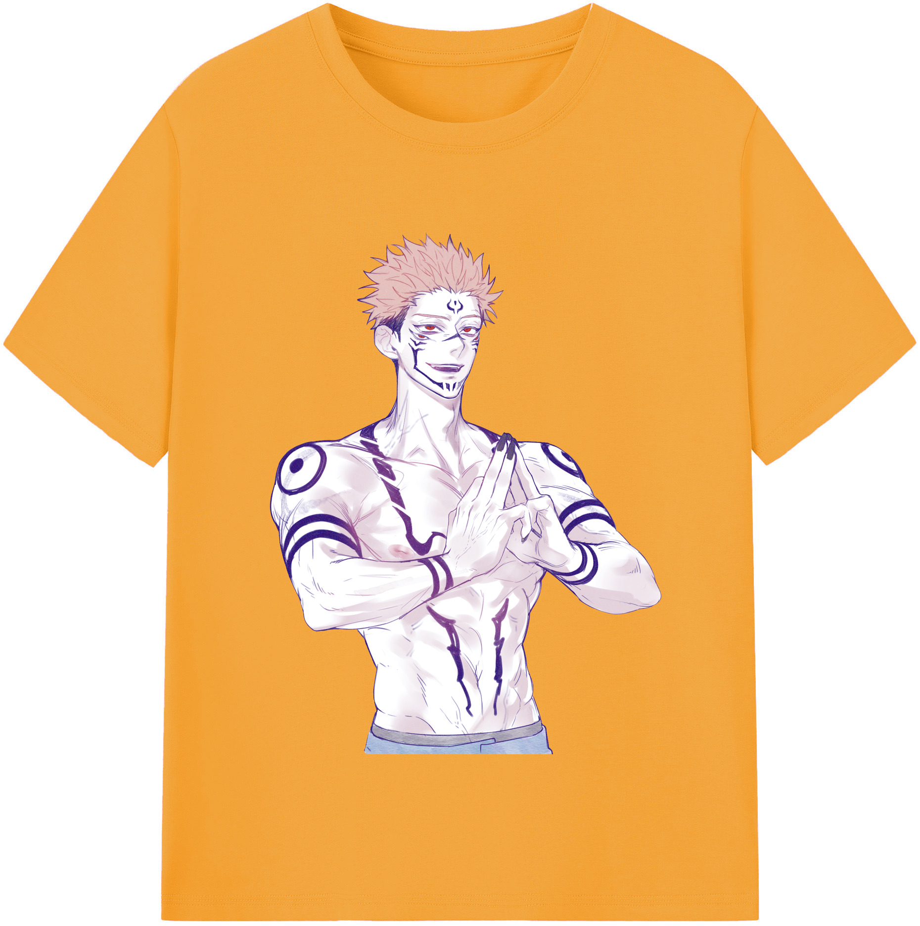 （画像用） 呪術廻戦 Jujutsu Kaisen レディースカジュアルプリントTシャツ（綿100％）