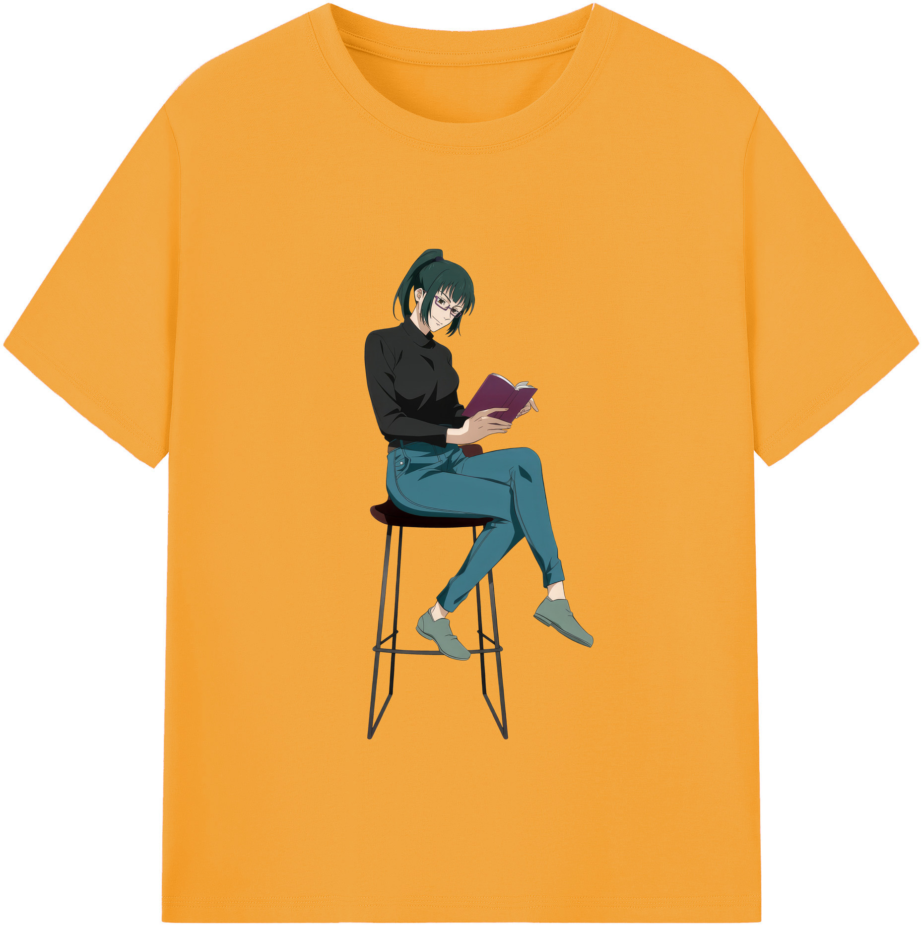 （画像用） 呪術廻戦 Jujutsu Kaisen レディースカジュアルプリントTシャツ（綿100％）