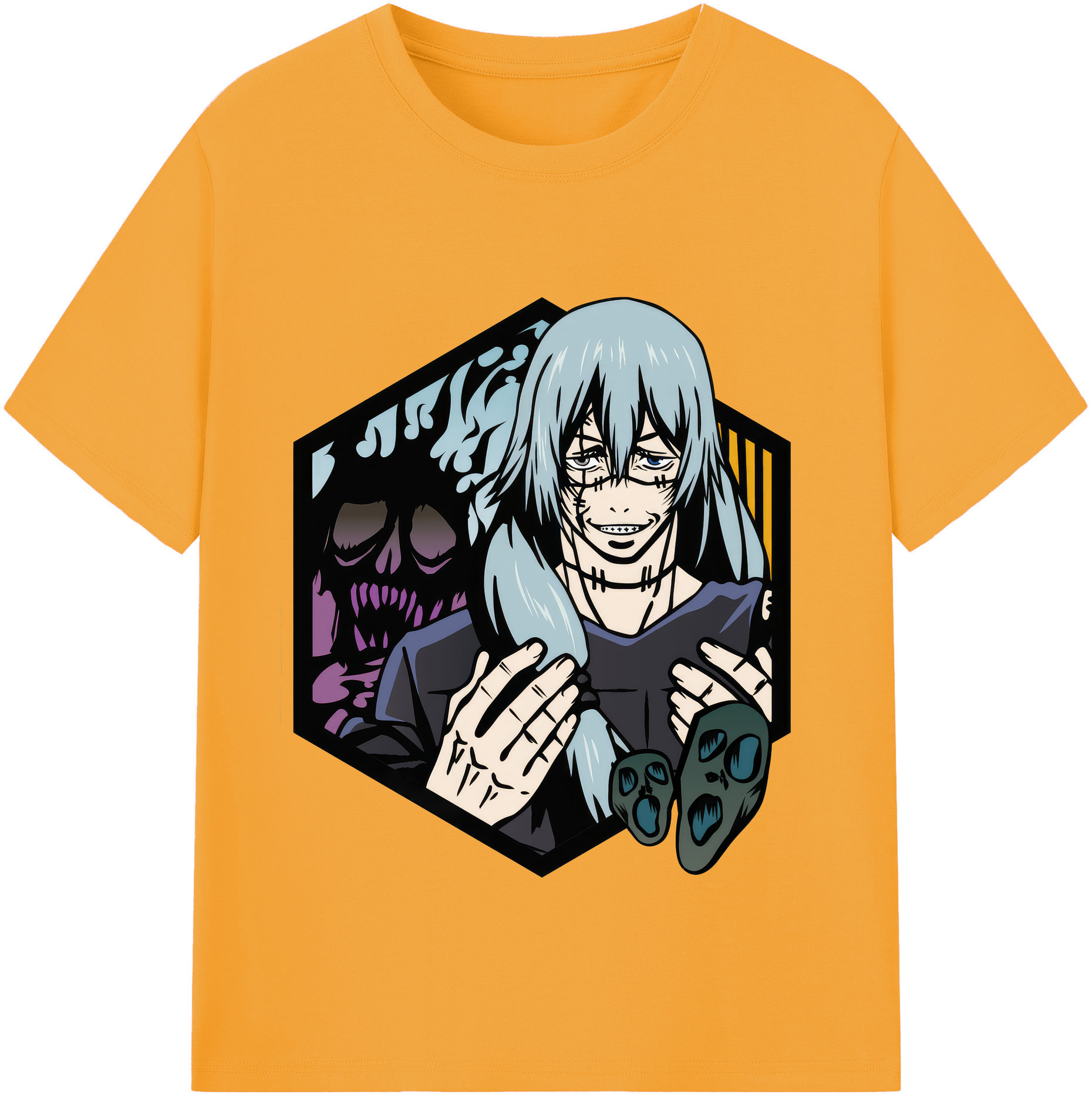 （画像用） 呪術廻戦 Jujutsu Kaisen レディースカジュアルプリントTシャツ（綿100％）