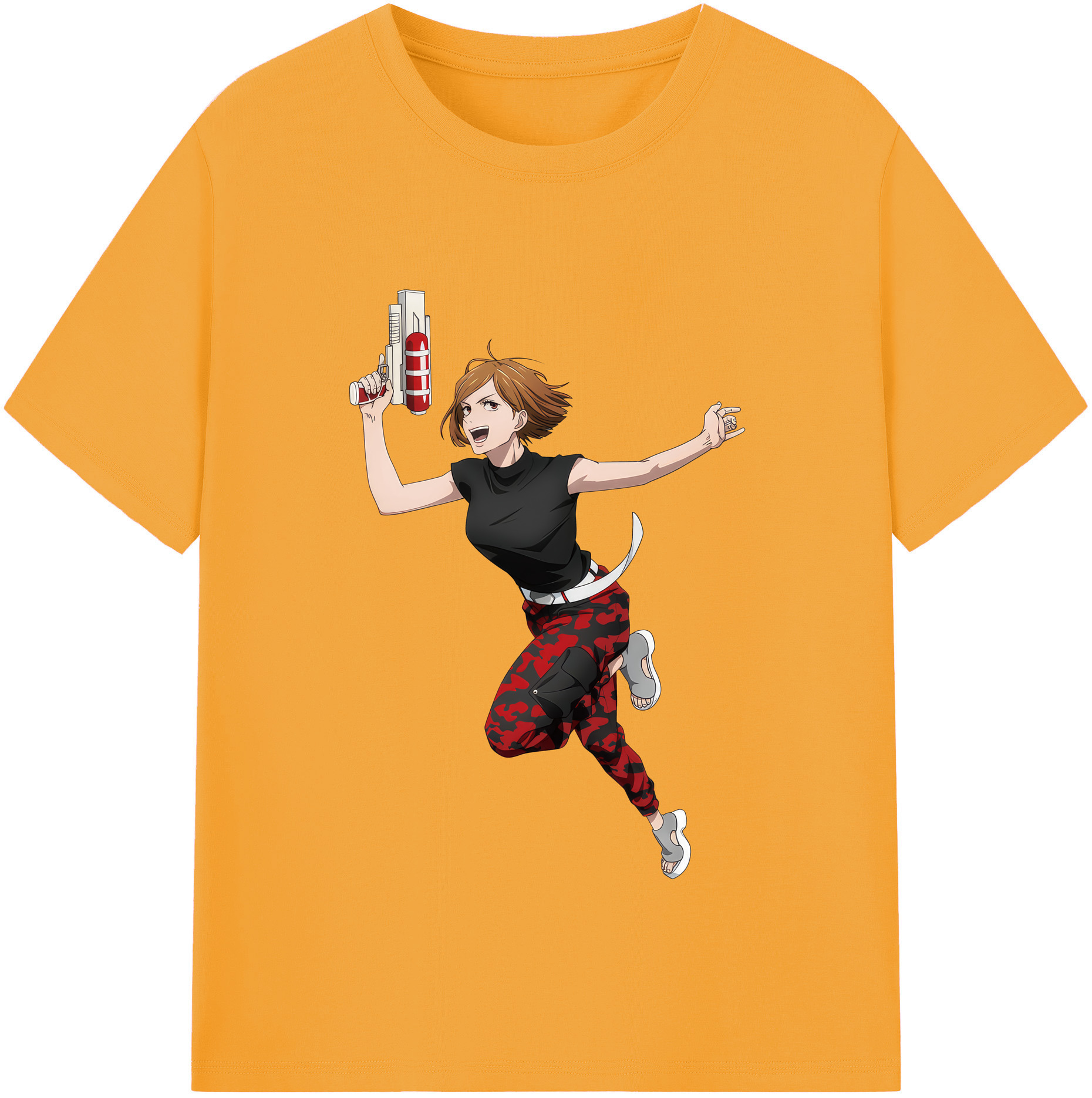 （画像用） 呪術廻戦 Jujutsu Kaisen レディースカジュアルプリントTシャツ（綿100％）
