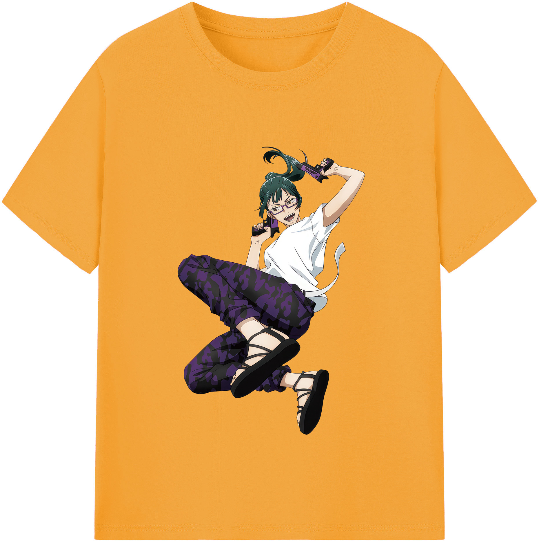 （画像用） 呪術廻戦 Jujutsu Kaisen レディースカジュアルプリントTシャツ（綿100％）