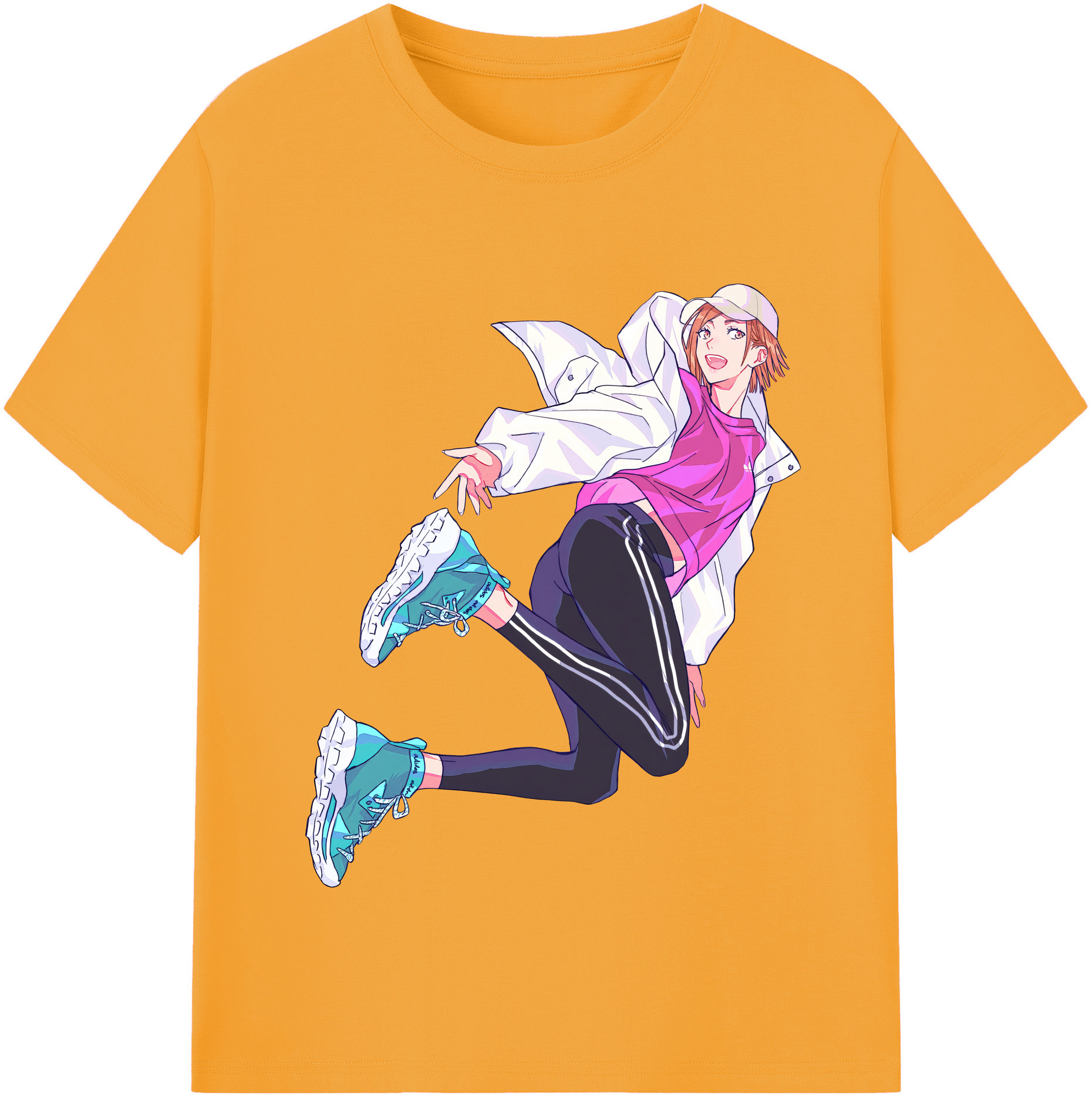 （画像用） 呪術廻戦 Jujutsu Kaisen レディースカジュアルプリントTシャツ（綿100％）