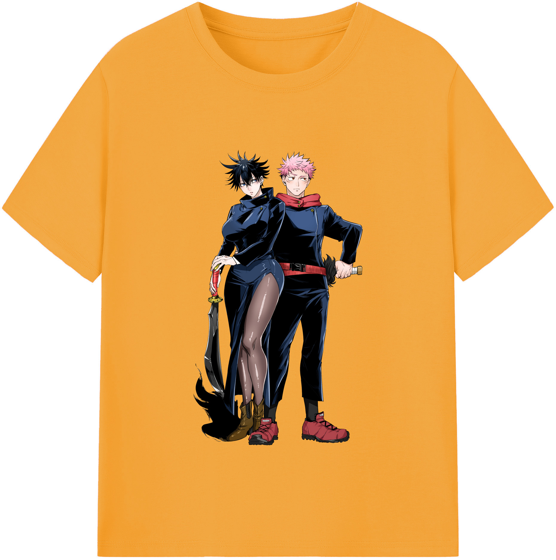 （画像用） 呪術廻戦 Jujutsu Kaisen レディースカジュアルプリントTシャツ（綿100％）