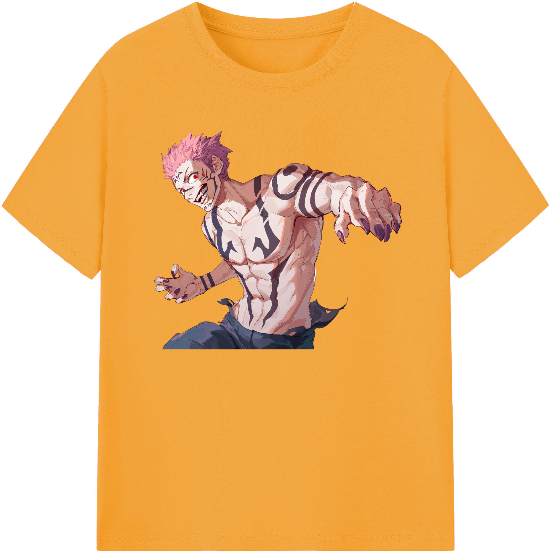 （画像用） 呪術廻戦 Jujutsu Kaisen レディースカジュアルプリントTシャツ（綿100％）