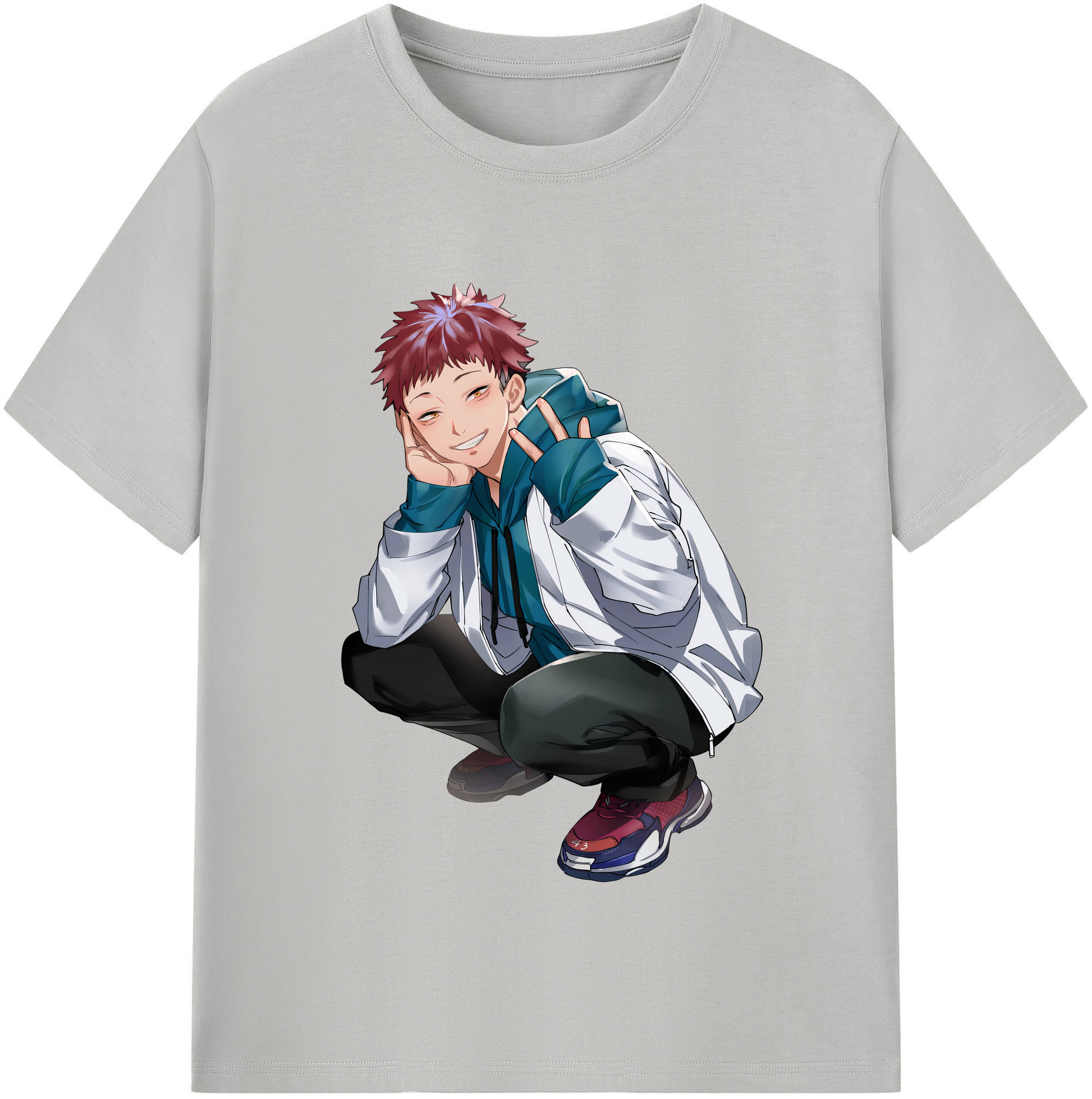 （画像用） 呪術廻戦 Jujutsu Kaisen レディースカジュアルプリントTシャツ（綿100％）