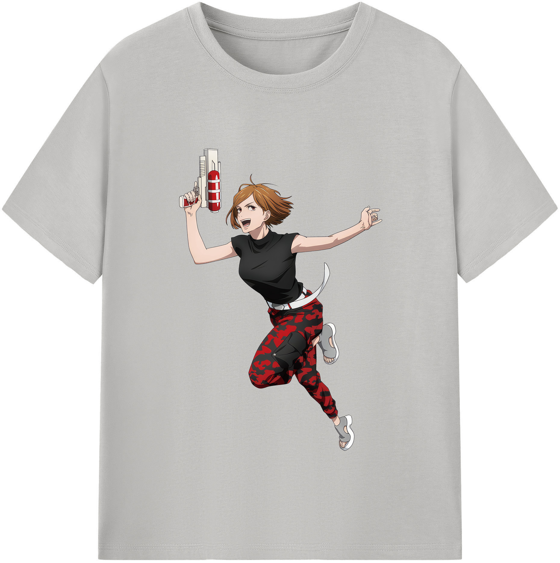 （画像用） 呪術廻戦 Jujutsu Kaisen レディースカジュアルプリントTシャツ（綿100％）