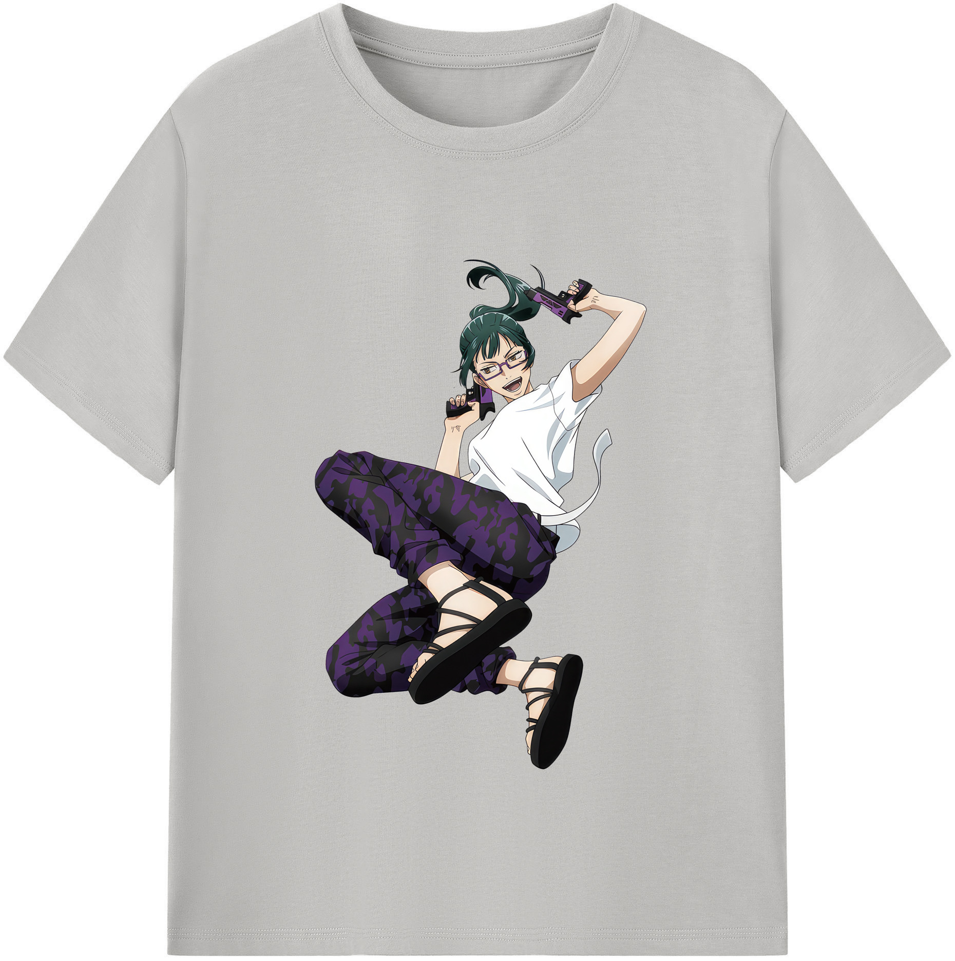 （画像用） 呪術廻戦 Jujutsu Kaisen レディースカジュアルプリントTシャツ（綿100％）