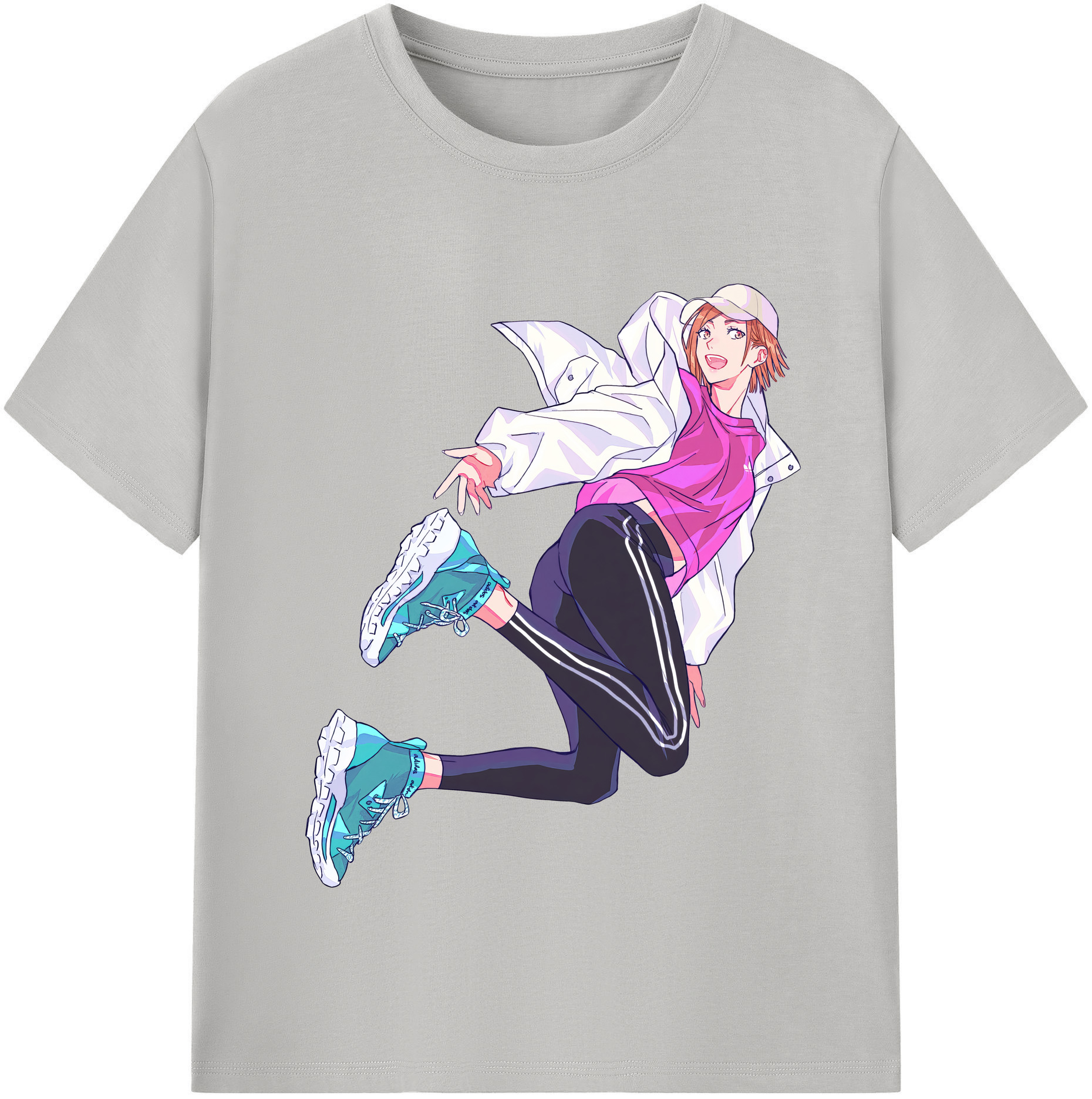 （画像用） 呪術廻戦 Jujutsu Kaisen レディースカジュアルプリントTシャツ（綿100％）
