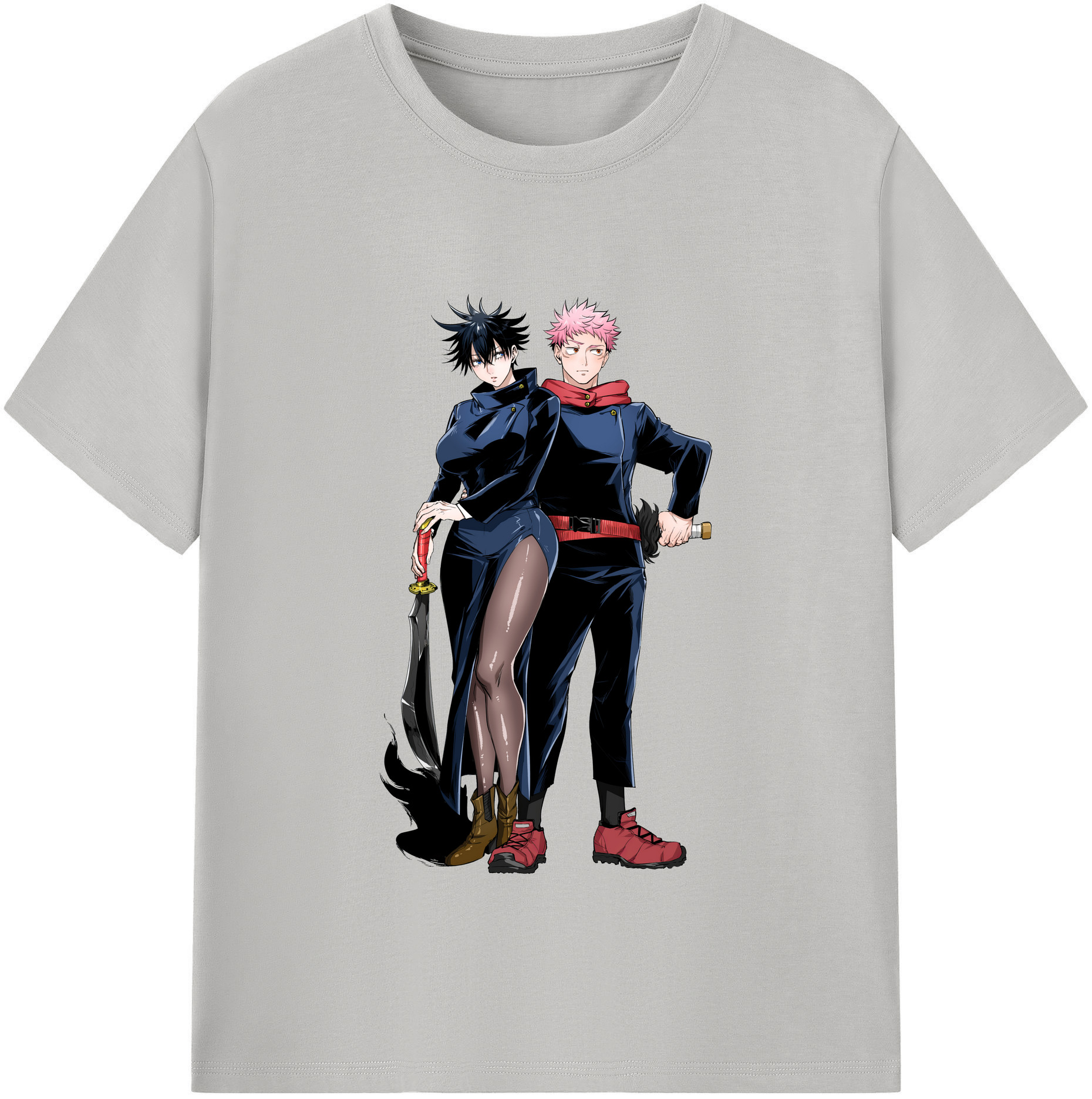 （画像用） 呪術廻戦 Jujutsu Kaisen レディースカジュアルプリントTシャツ（綿100％）