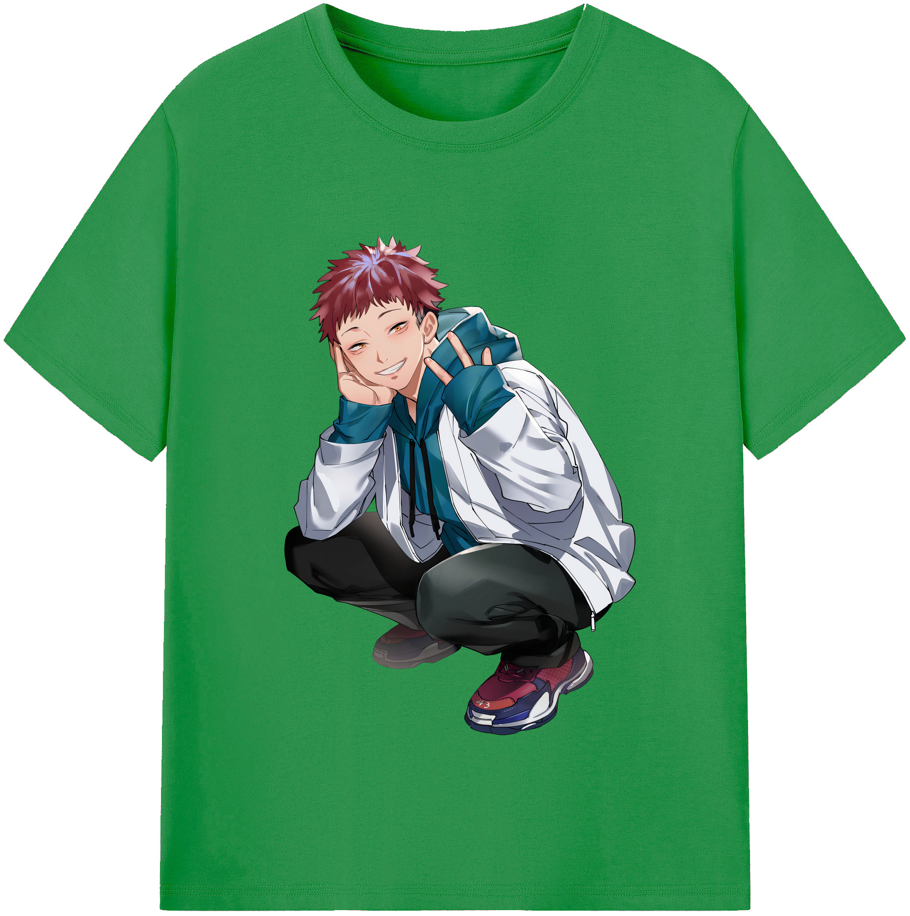 （画像用） 呪術廻戦 Jujutsu Kaisen レディースカジュアルプリントTシャツ（綿100％）