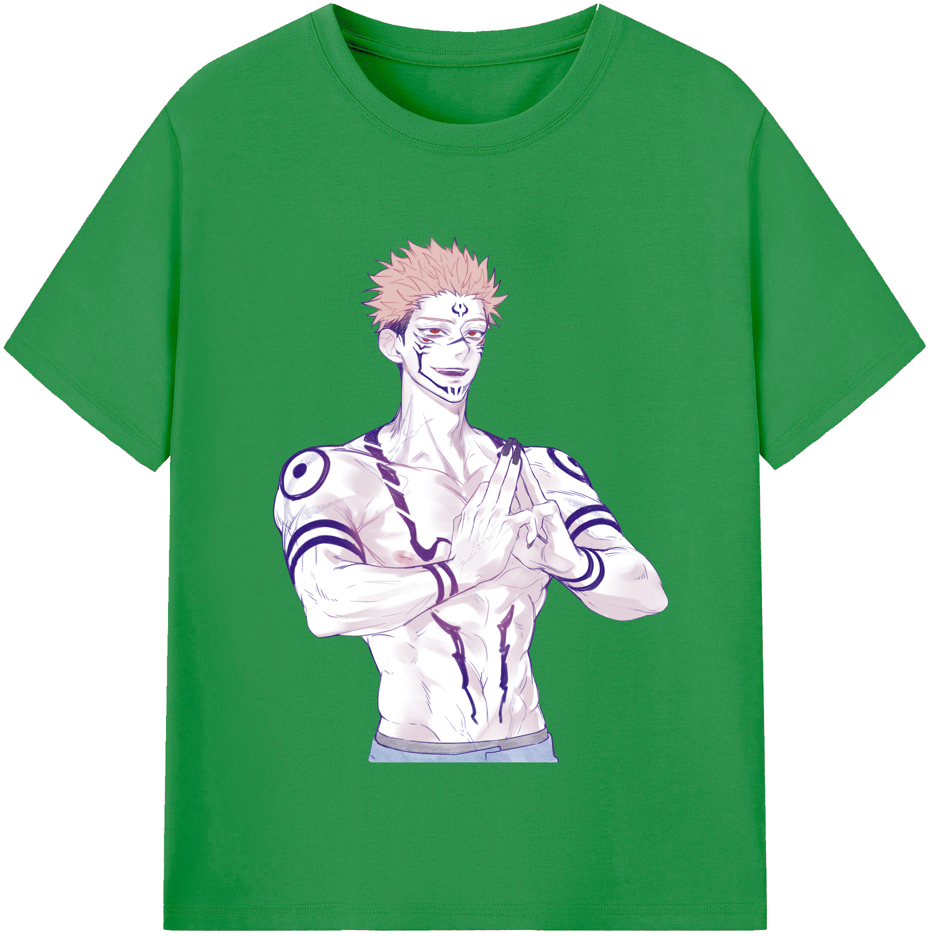 （画像用） 呪術廻戦 Jujutsu Kaisen レディースカジュアルプリントTシャツ（綿100％）