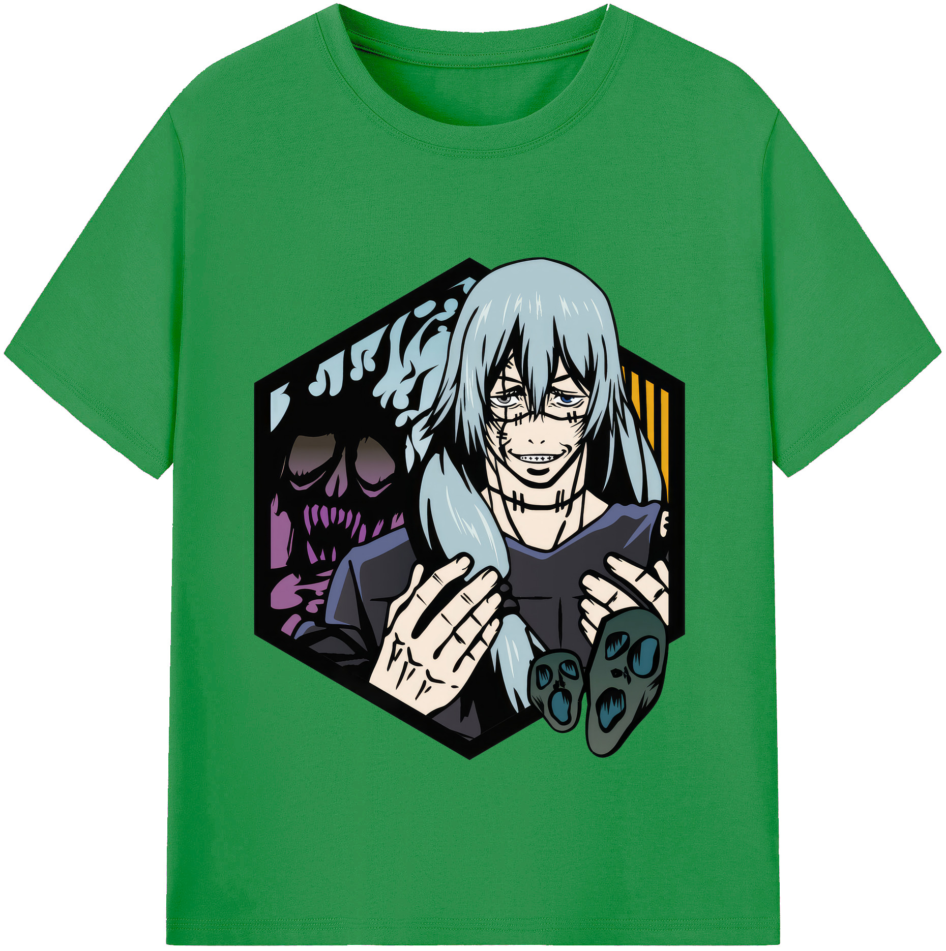 （画像用） 呪術廻戦 Jujutsu Kaisen レディースカジュアルプリントTシャツ（綿100％）