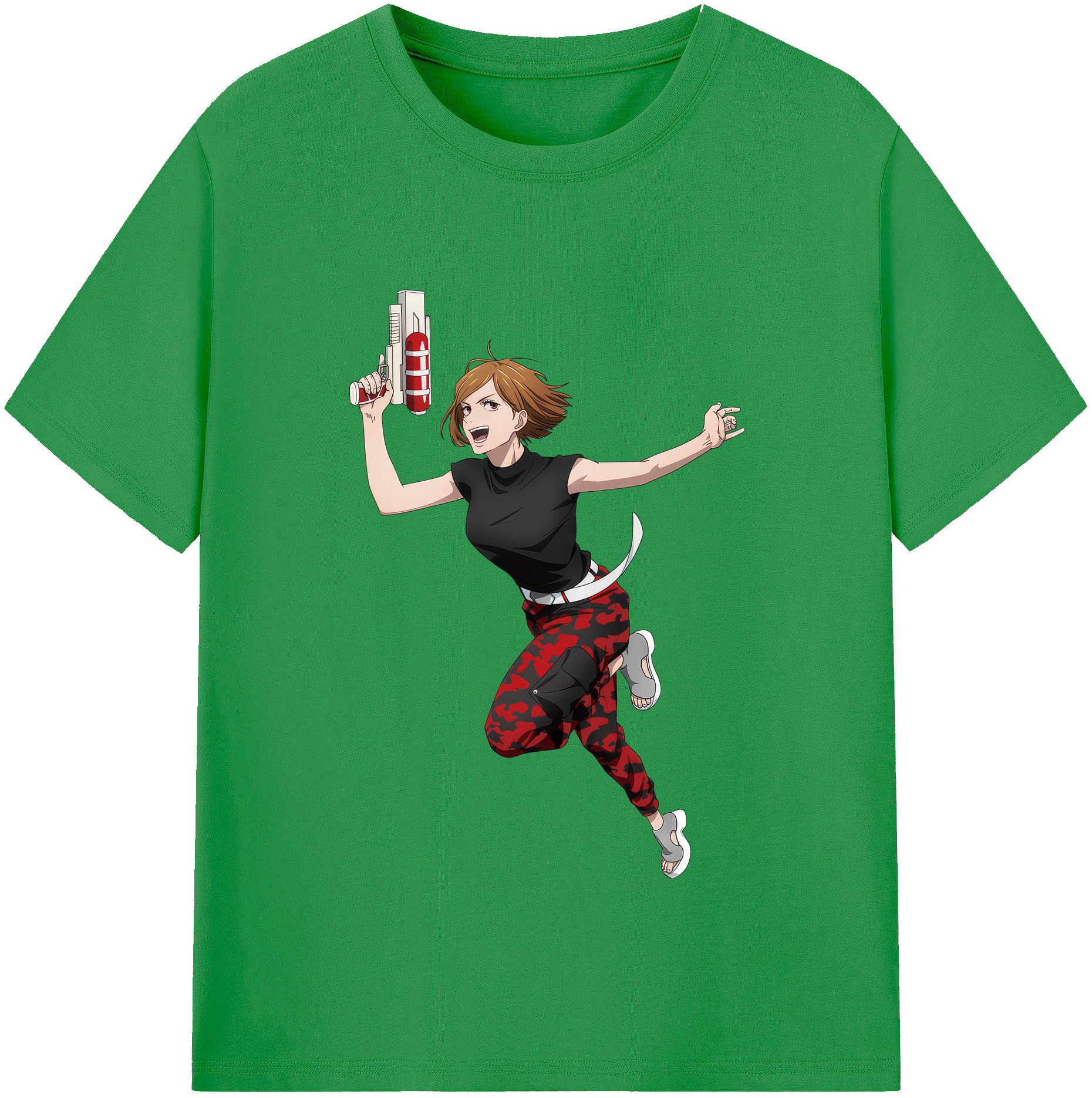 （画像用） 呪術廻戦 Jujutsu Kaisen レディースカジュアルプリントTシャツ（綿100％）