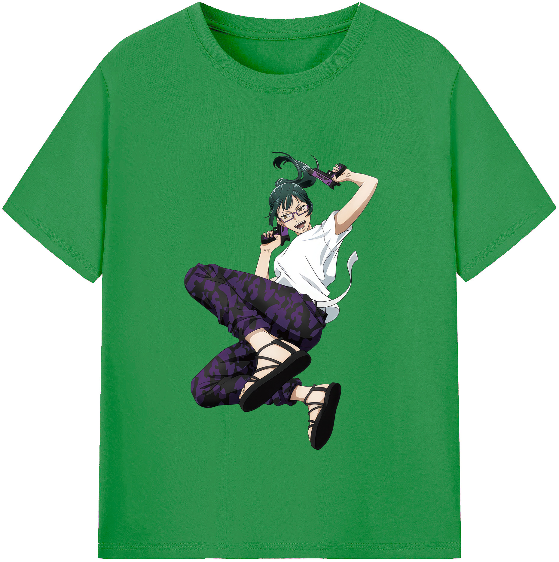 （画像用） 呪術廻戦 Jujutsu Kaisen レディースカジュアルプリントTシャツ（綿100％）