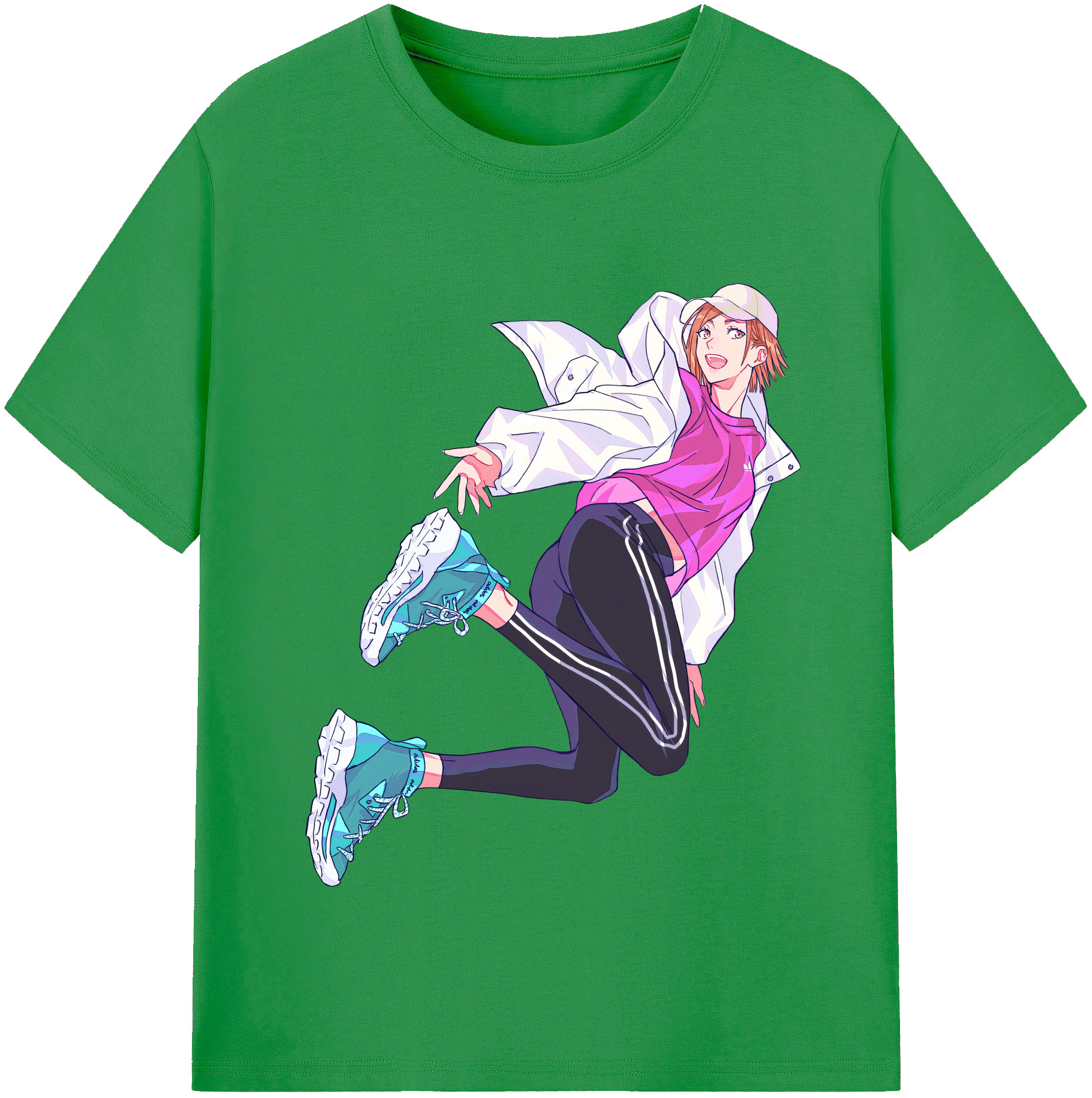 （画像用） 呪術廻戦 Jujutsu Kaisen レディースカジュアルプリントTシャツ（綿100％）