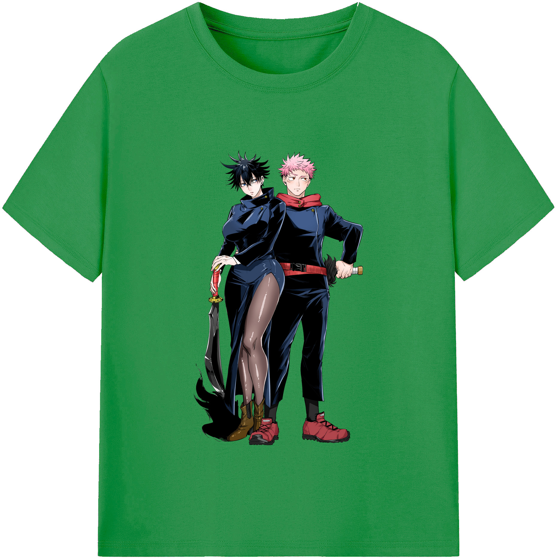 （画像用） 呪術廻戦 Jujutsu Kaisen レディースカジュアルプリントTシャツ（綿100％）