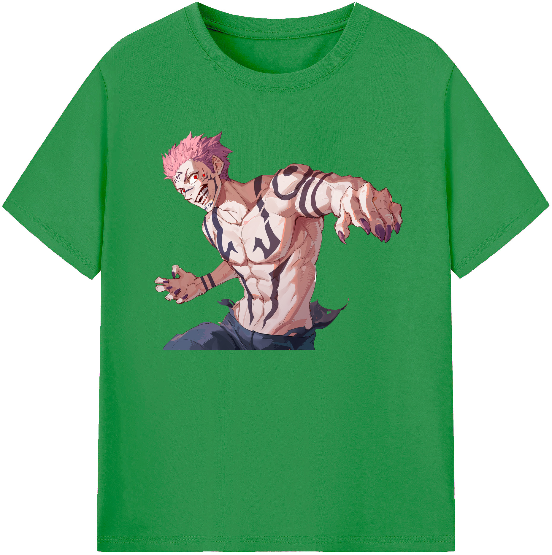 （画像用） 呪術廻戦 Jujutsu Kaisen レディースカジュアルプリントTシャツ（綿100％）